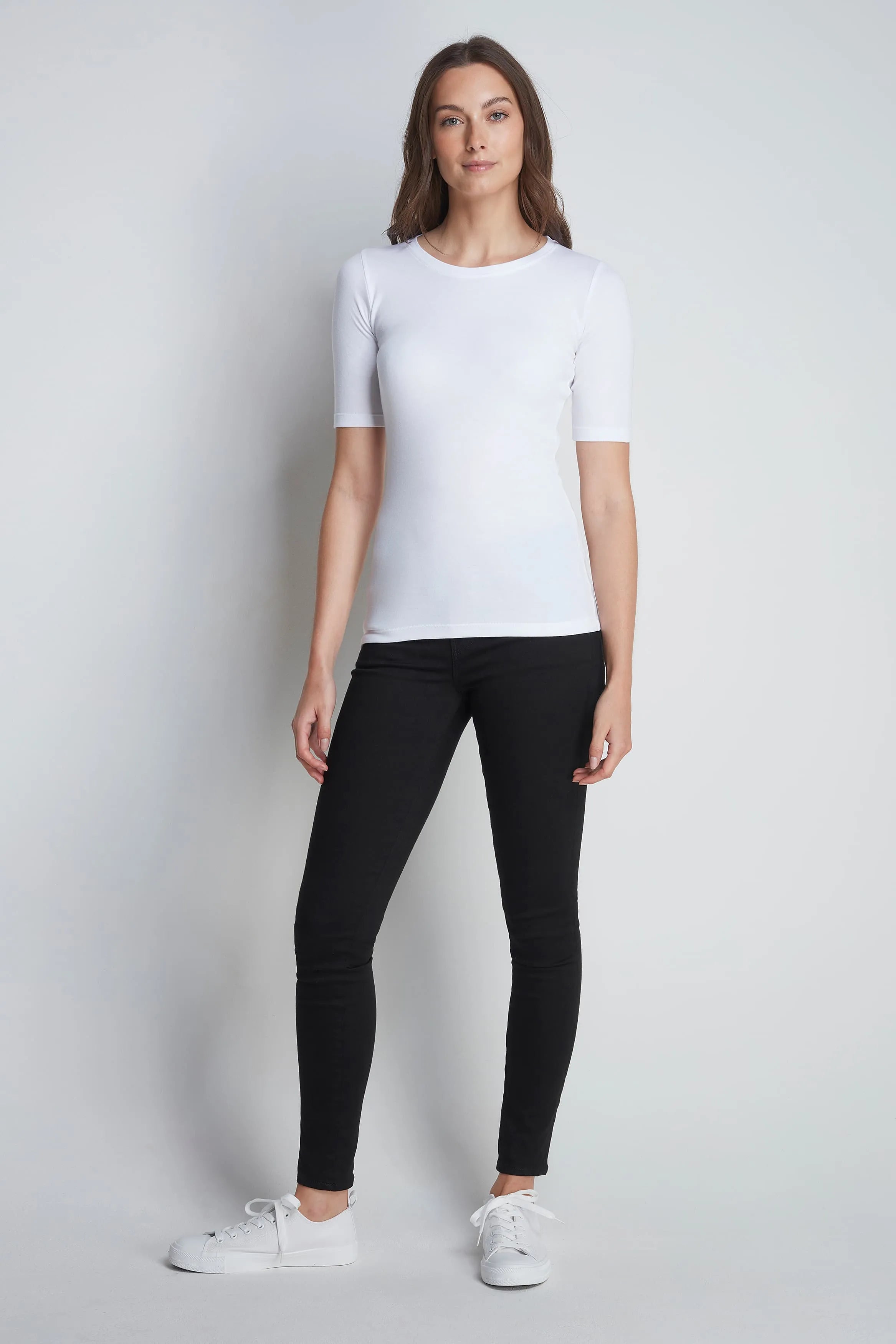 Half Sleeve Crew Neck Cotton Modal Blend T-shirt