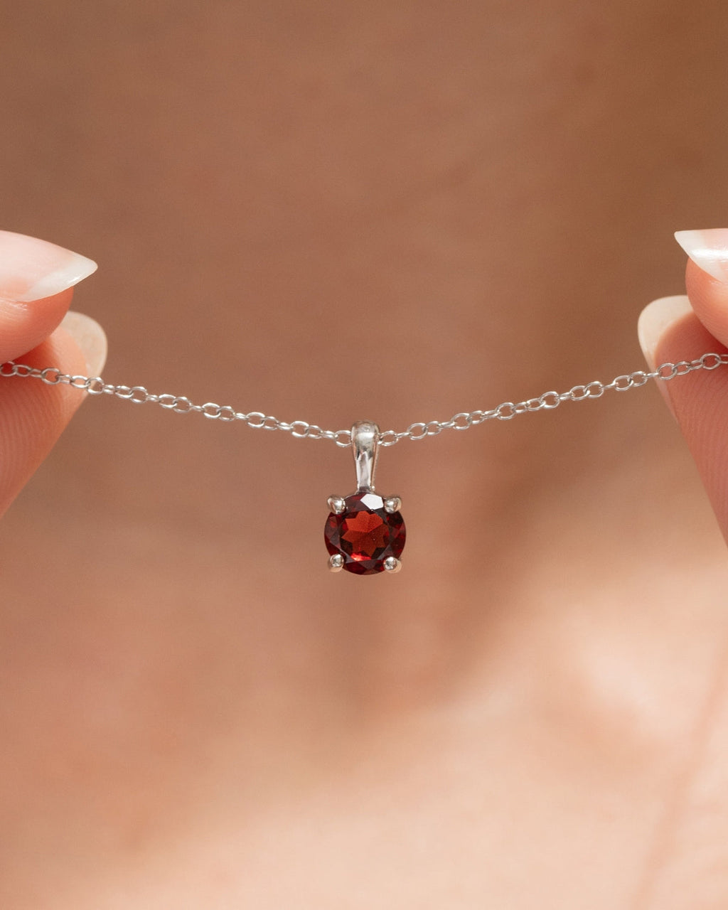 Garnet Everyday Jewellery Gift Set in Sterling Silver