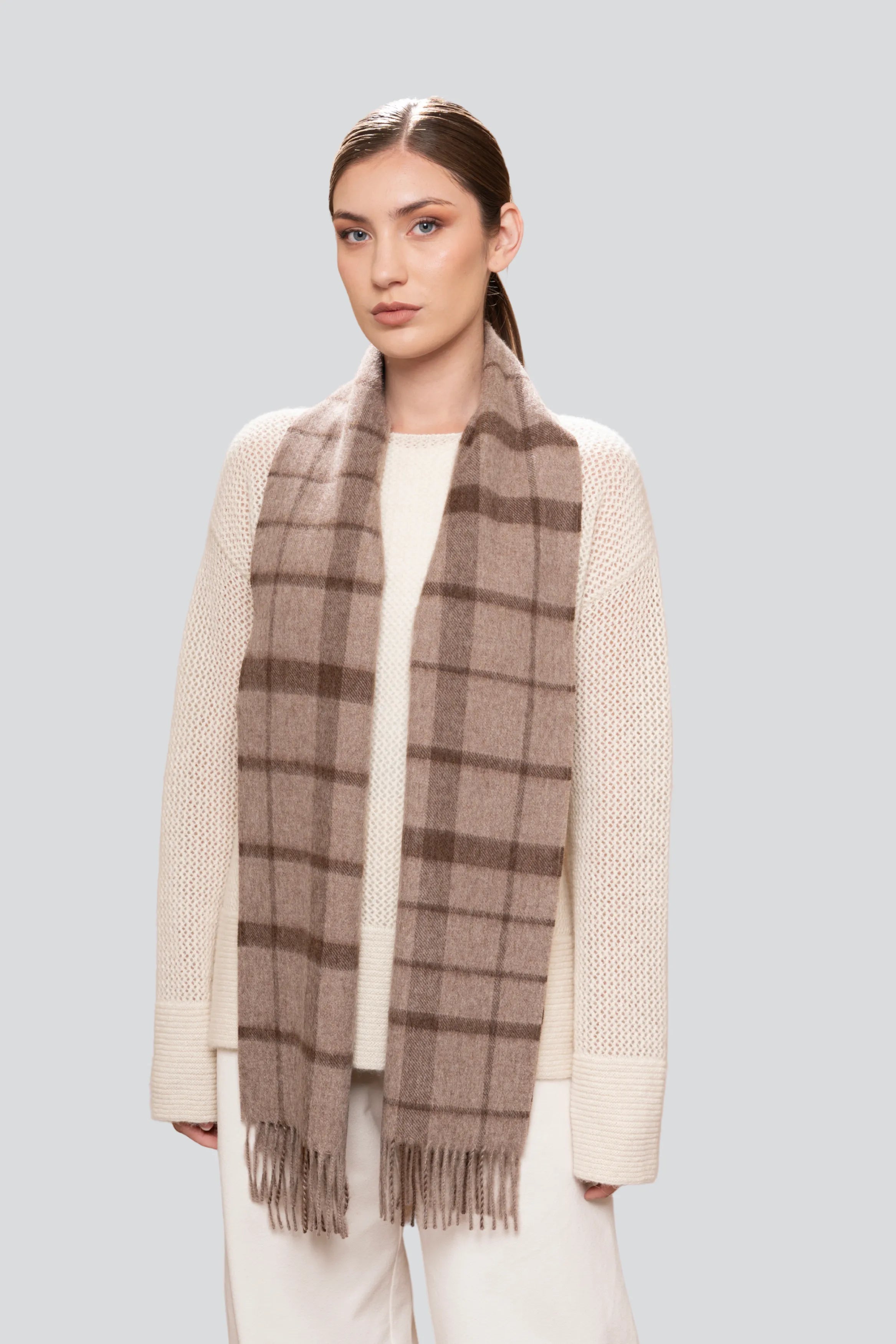 Alpaca Plaid Scarf