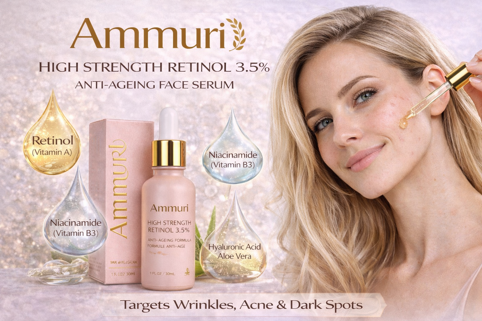 Ammuri Powerful Retinol Serum for Radiant Skin 3.5% Retinol
