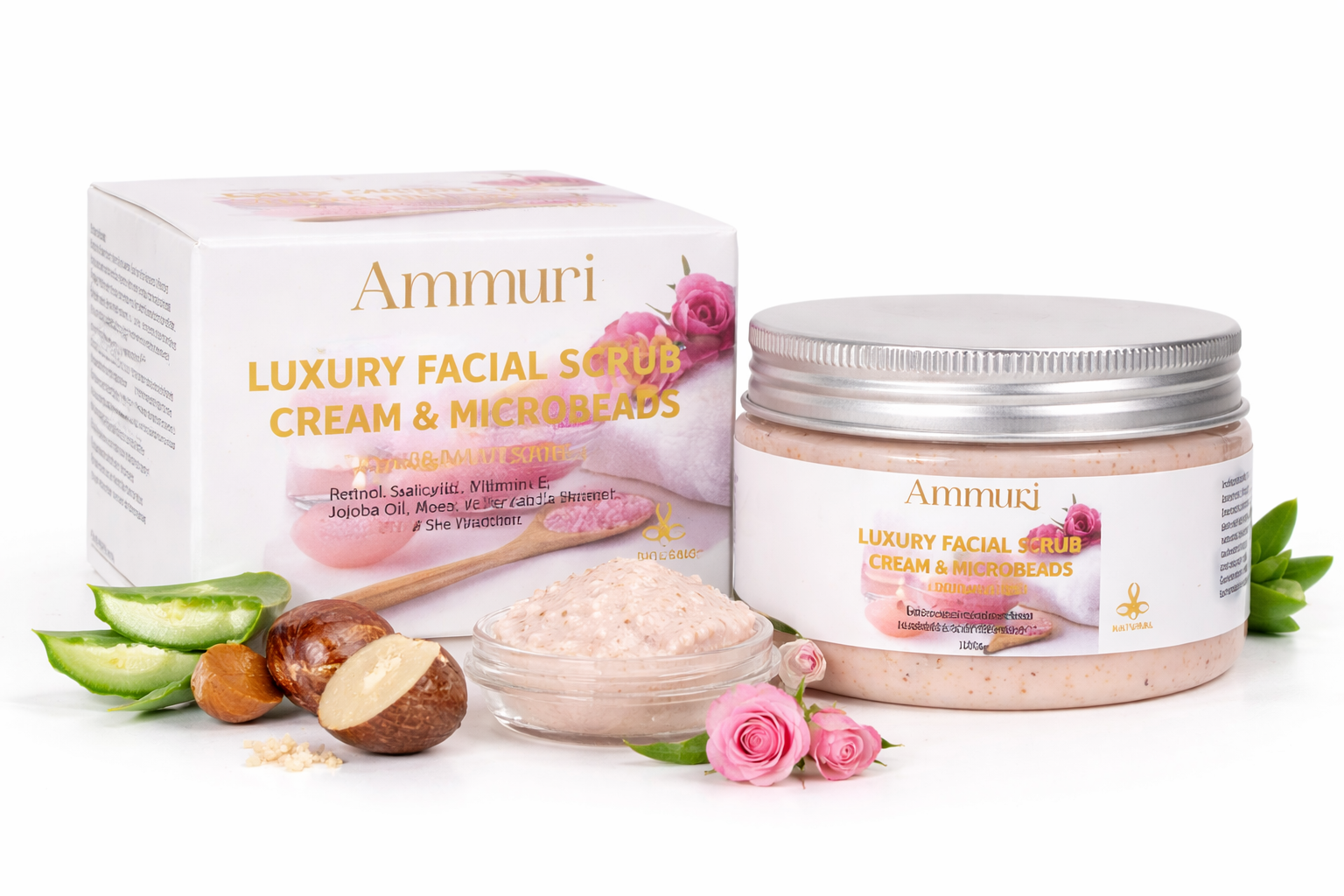 Ammuri Luxury Retinal Facial Scrub Cream for Radiant Skin