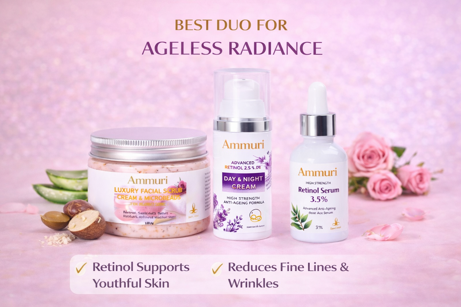 Ammuri Luxury Retinal Facial Scrub Cream for Radiant Skin