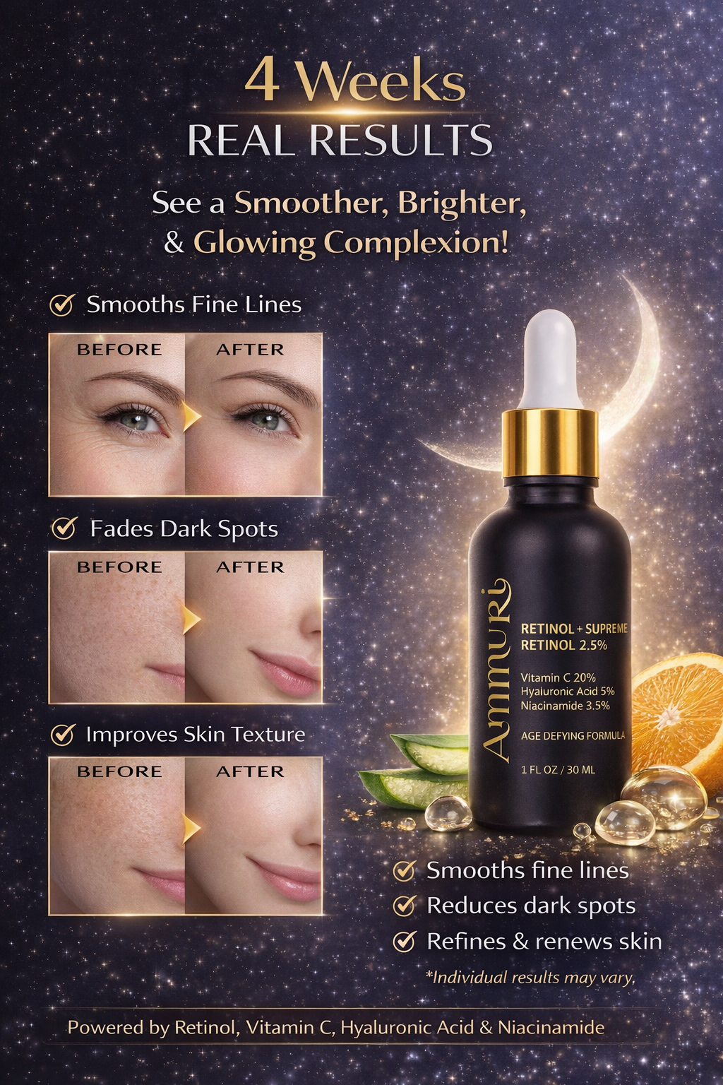 Ammuri Retinol Supreme Serum for Anti-Ageing Skin Care