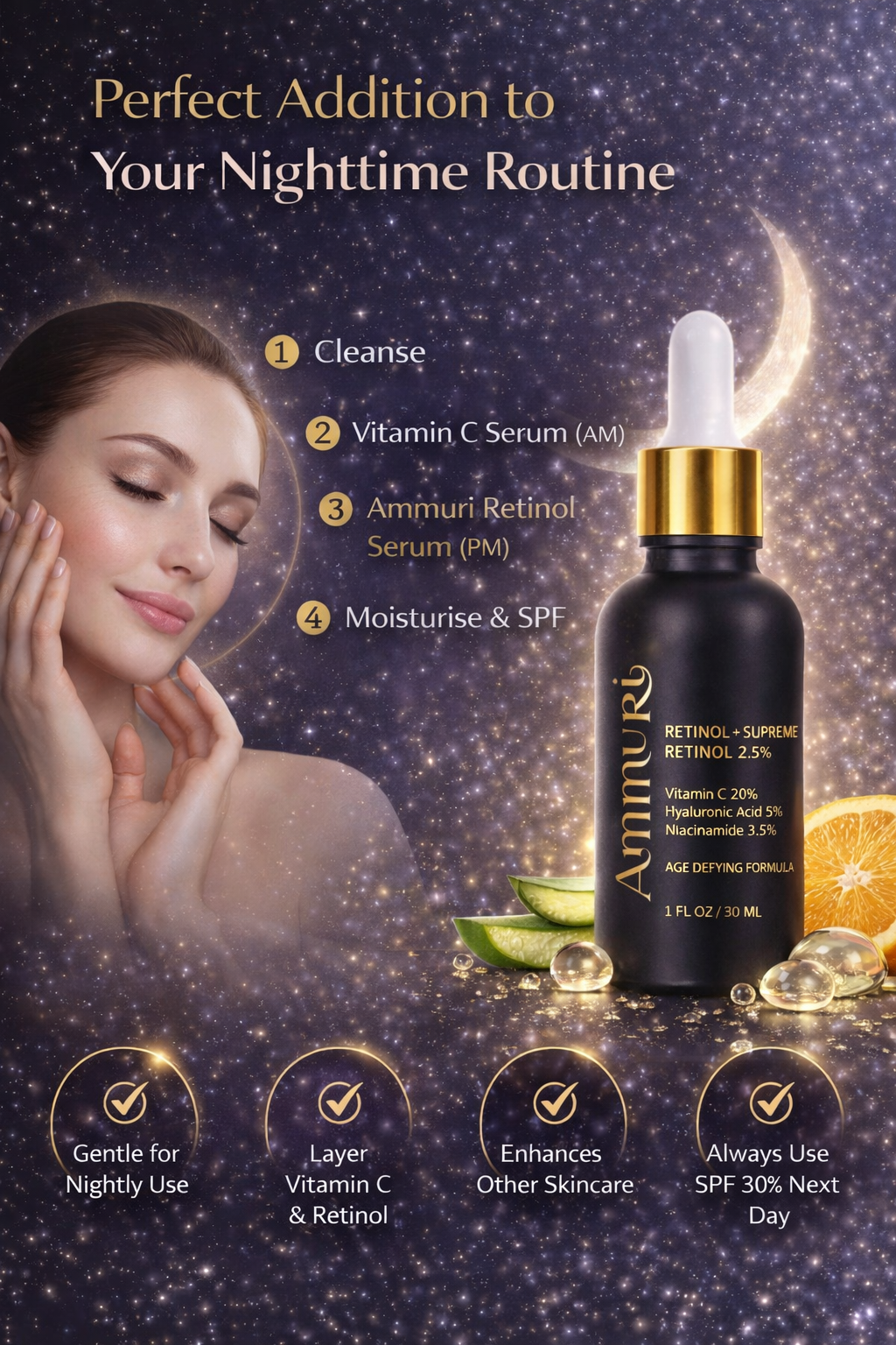 Ammuri Retinol Supreme Serum for Anti-Ageing Skin Care
