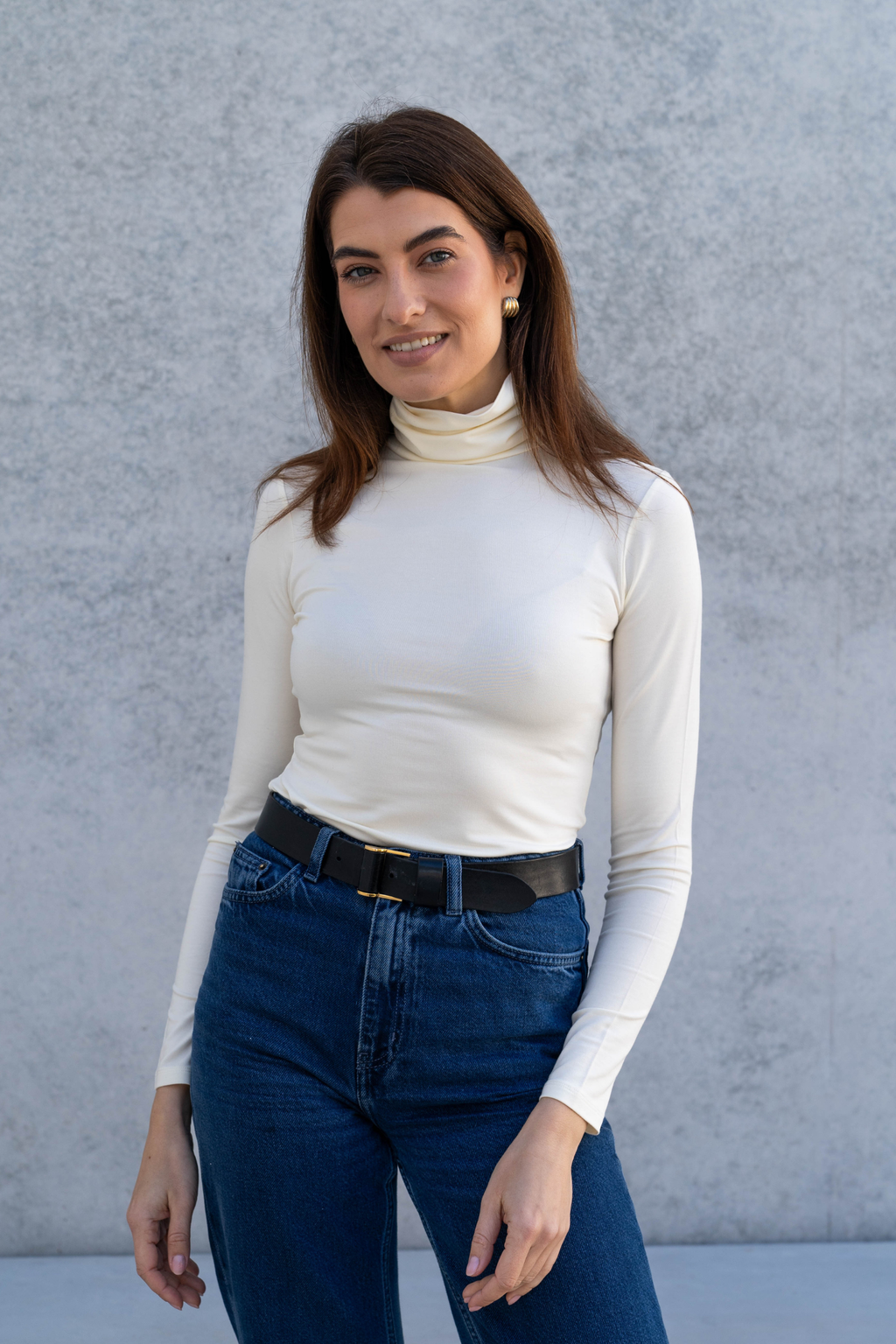 Roll Neck Micro Modal Top