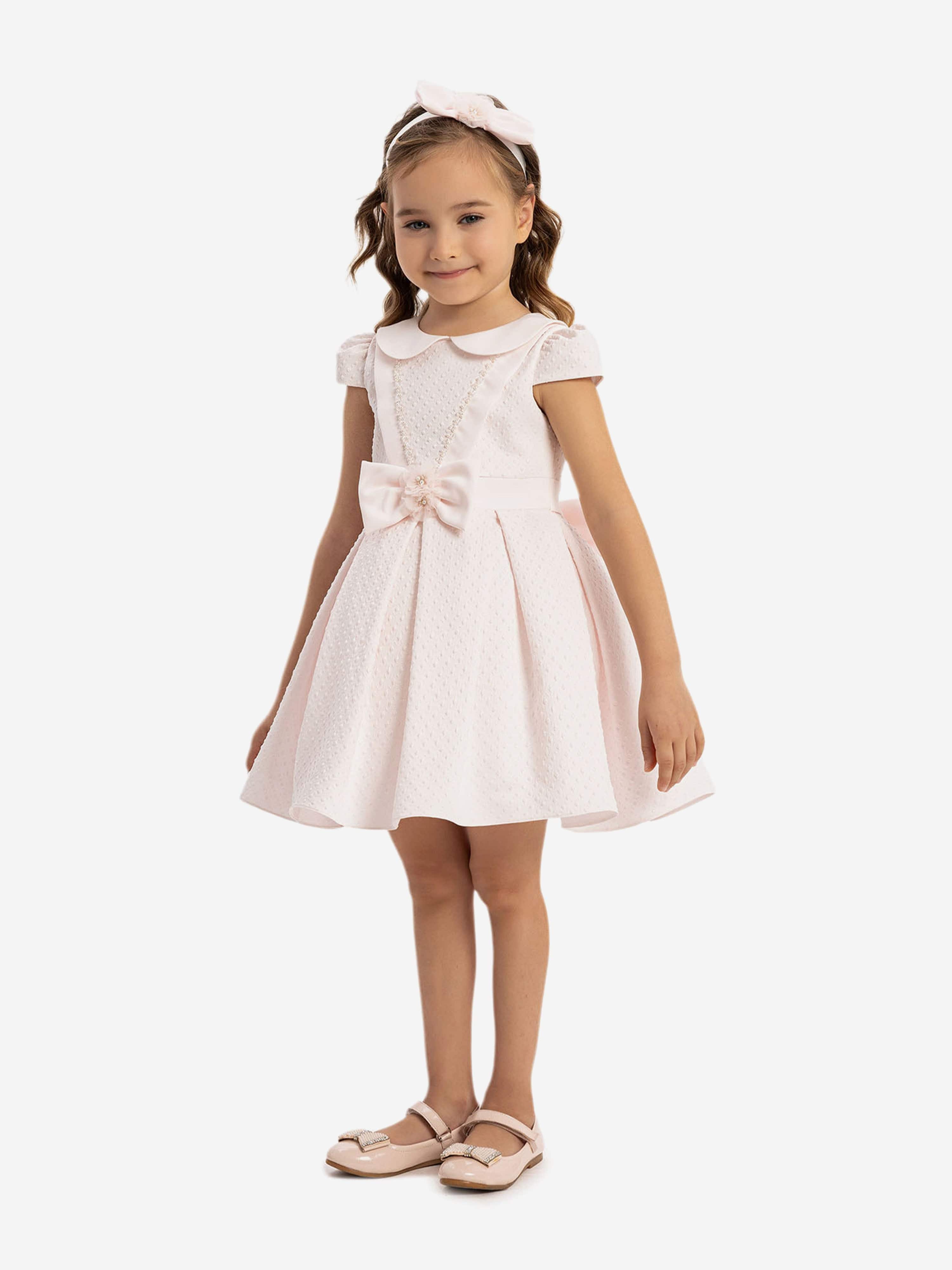 Dress & Fleur Baby Girls Dress with Headband in Pink