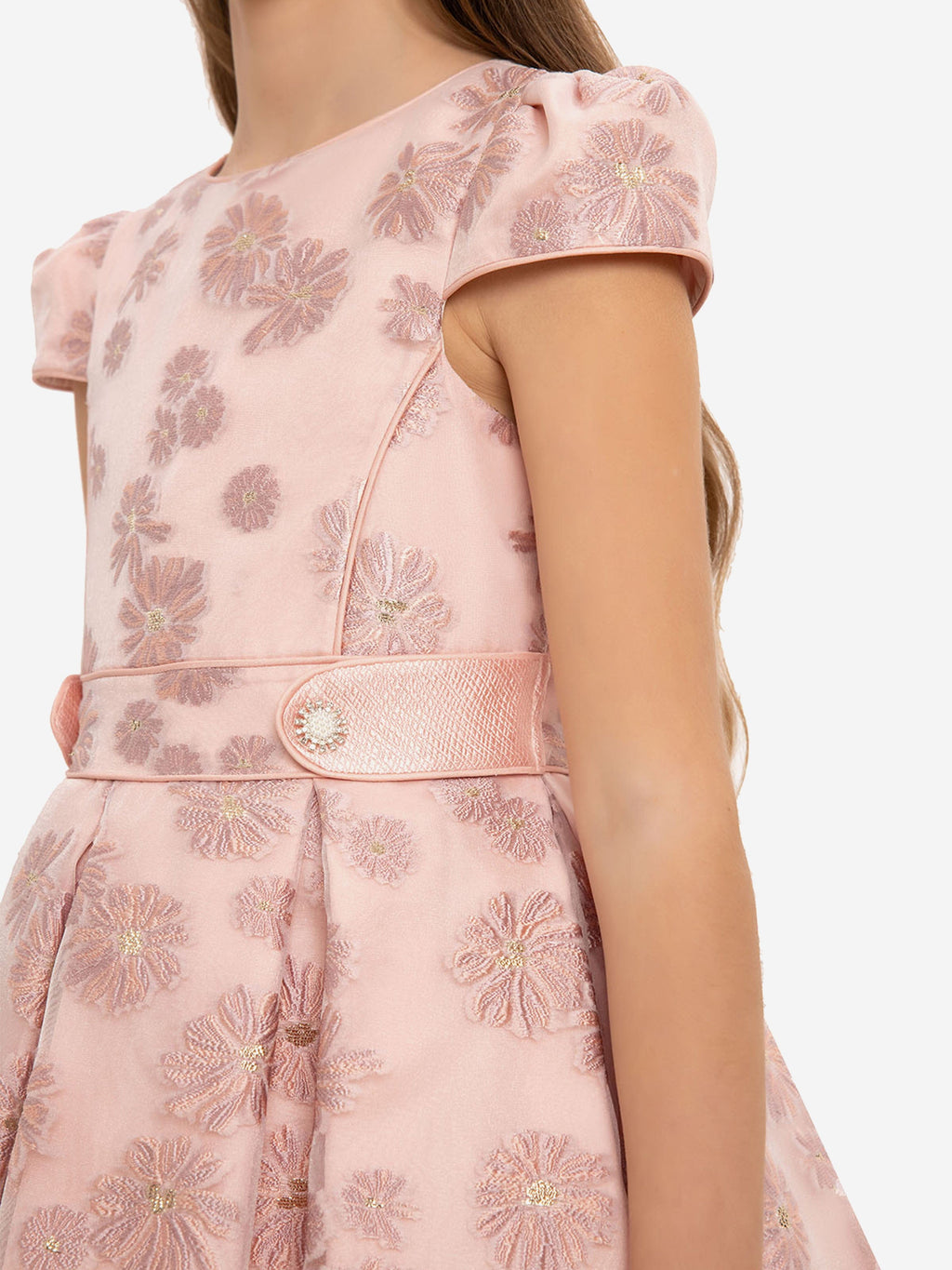 Dress & Fleur Girls Stylish Dress with Matching Bag in Pink