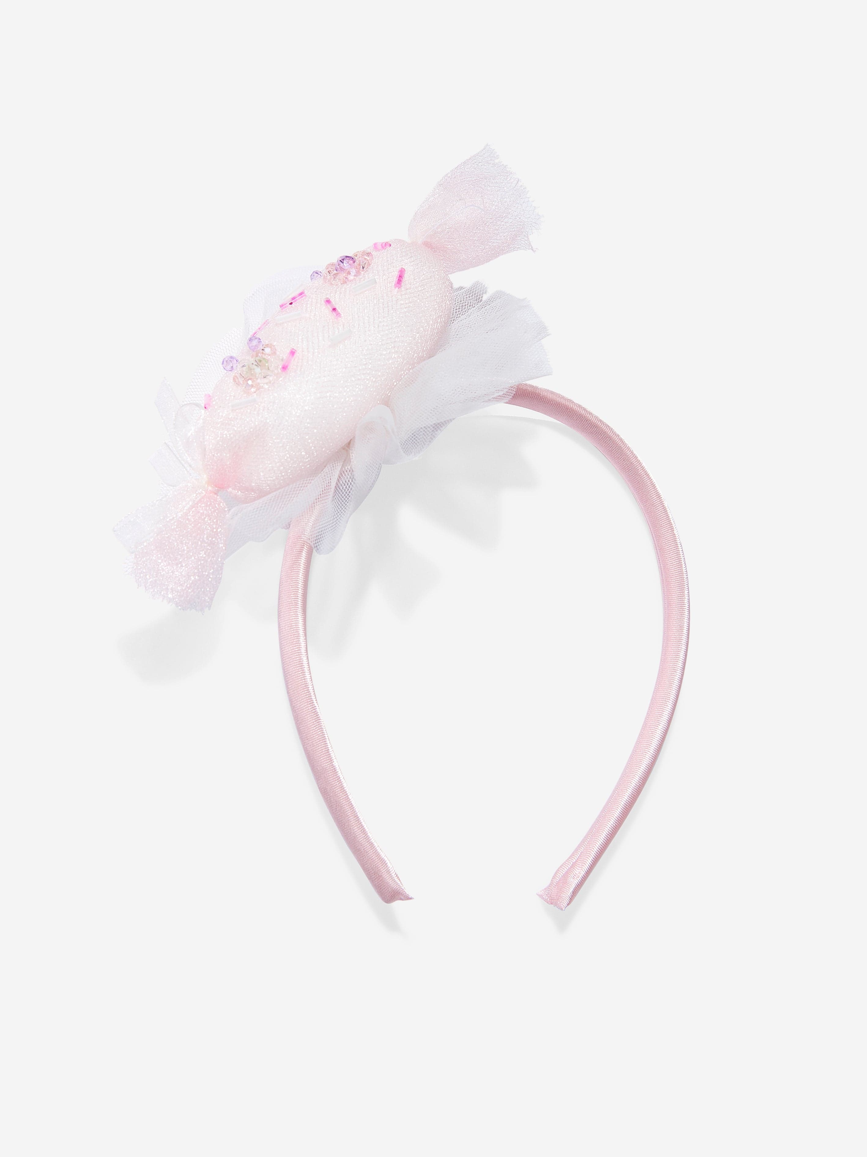 Dress & Fleur Girls Tulle Trim Occasion Dress in Ivory