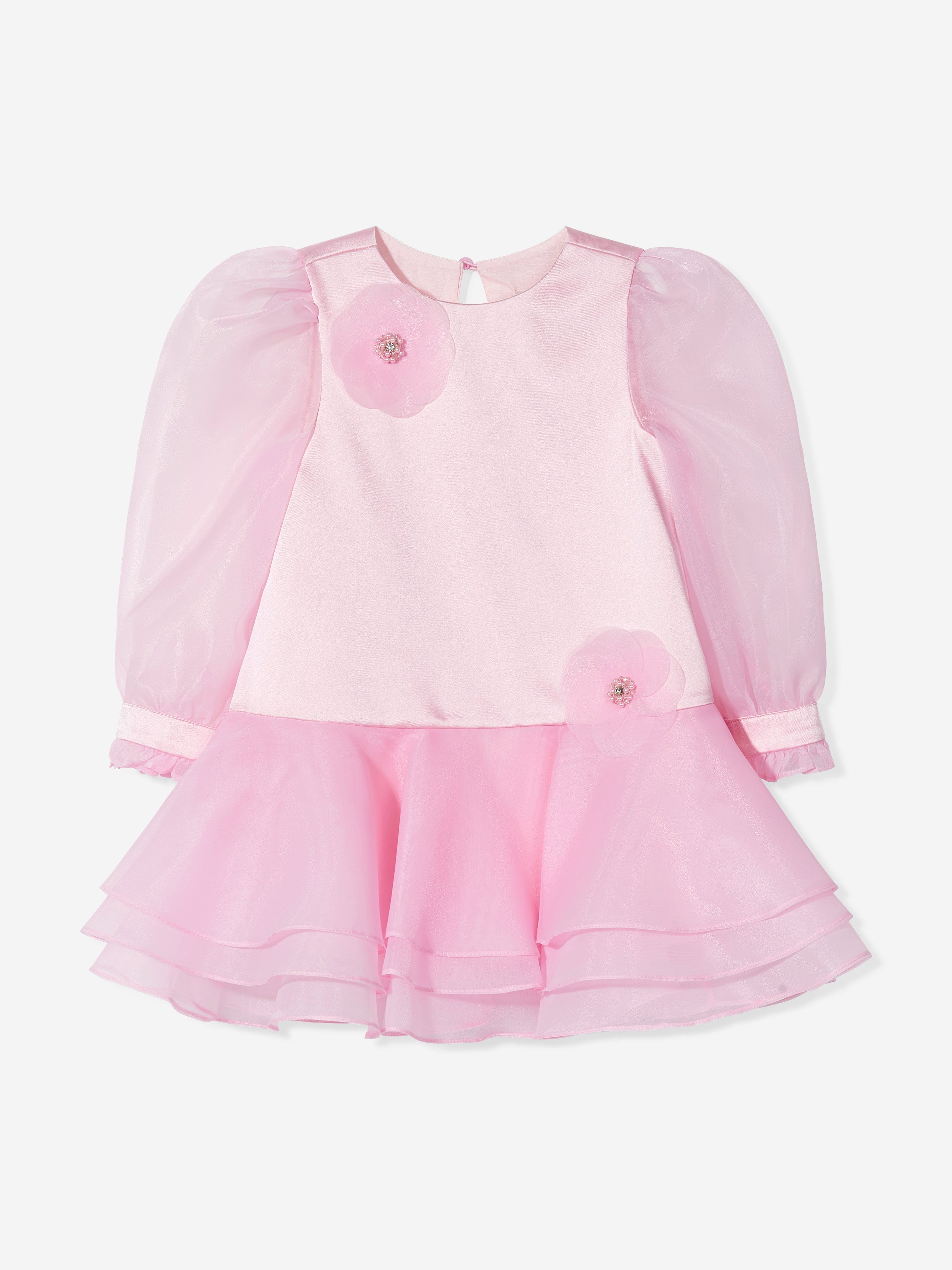 Dress & Fleur Girls Flower Occasion Dress in Pink