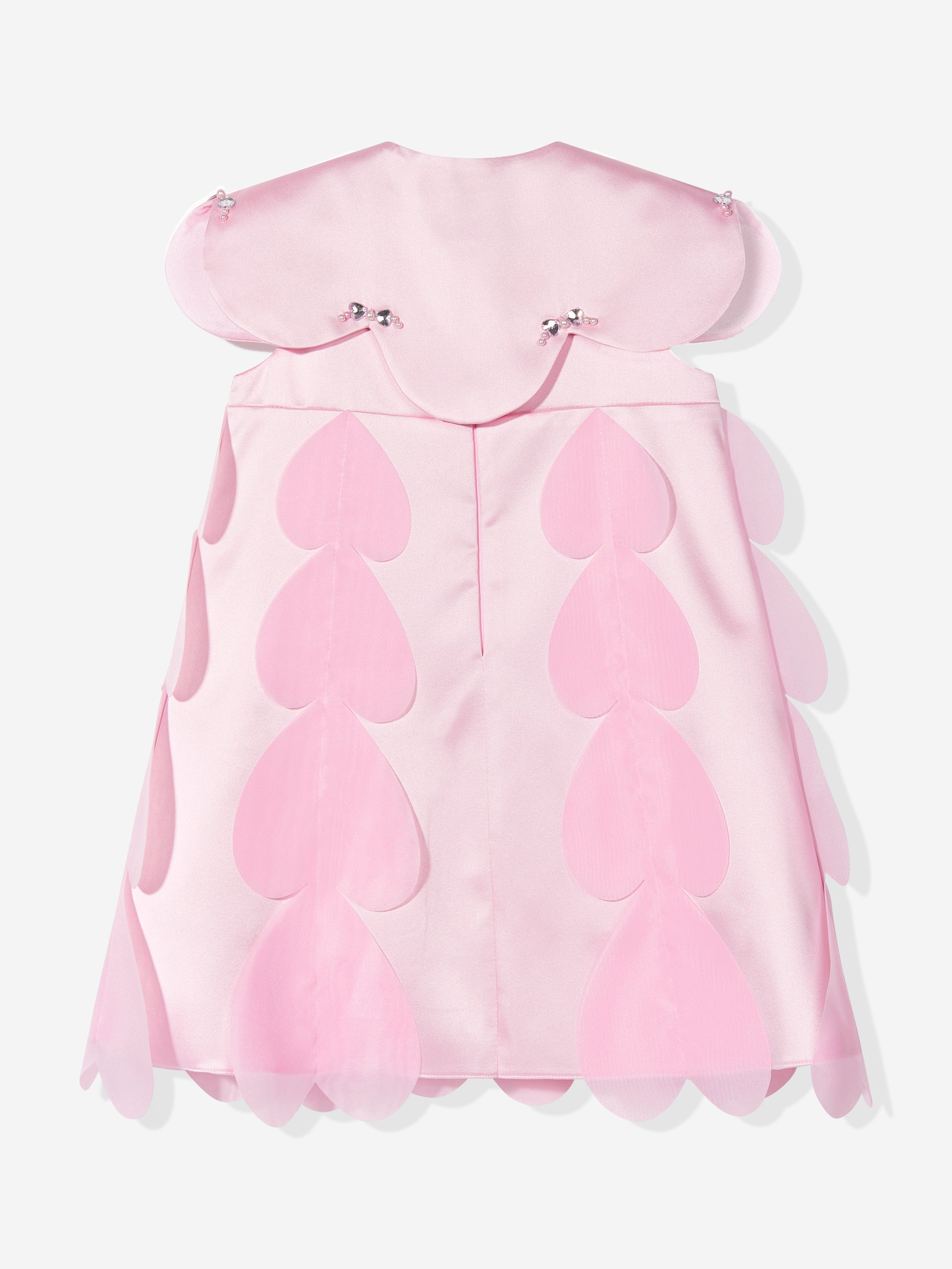 Dress & Fleur Girls Heart Occasion Dress and Cape Set in Pink