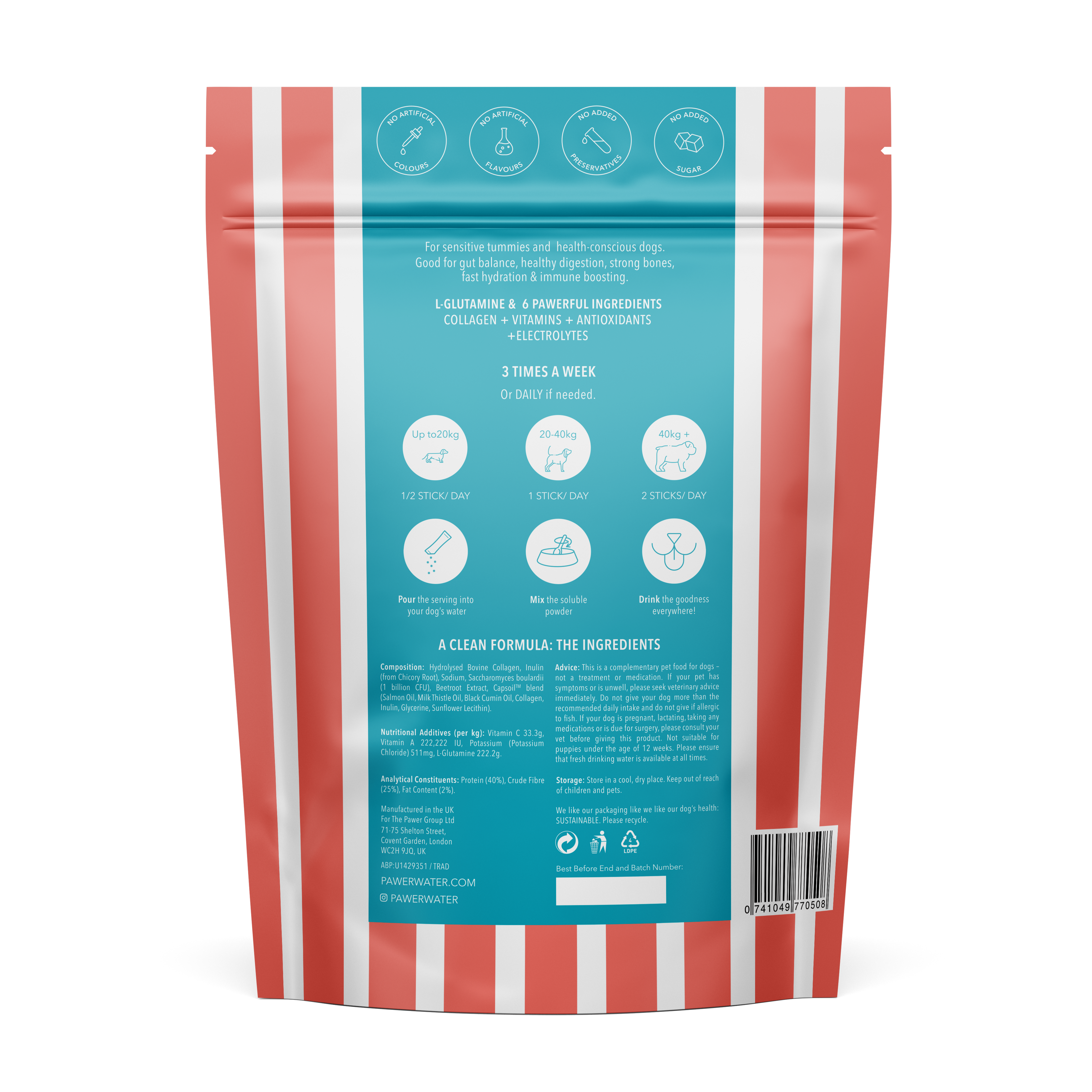 Pawer Water Gut Support (12-sticks Pouch)