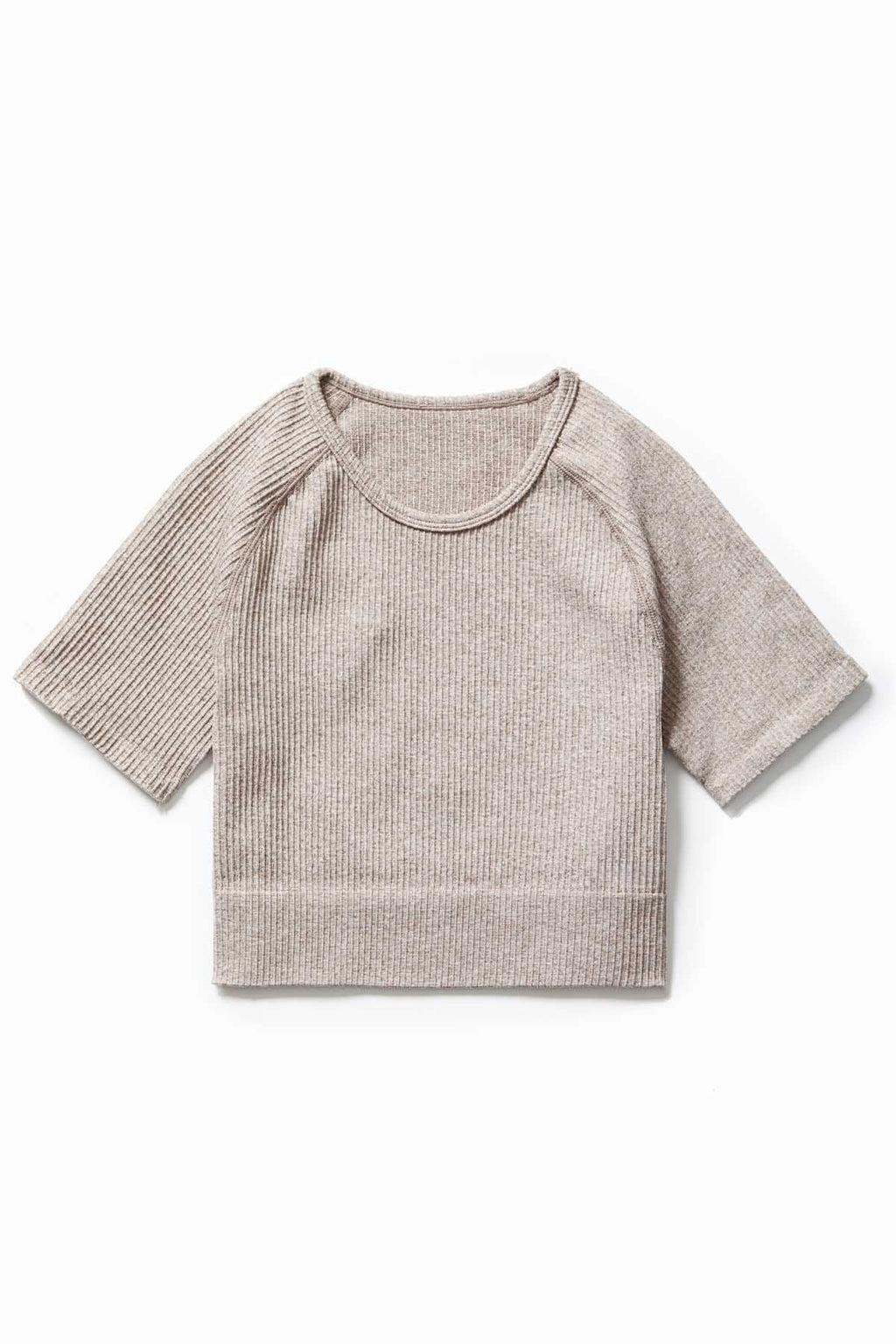 Ribbed Seamless Crop Tee