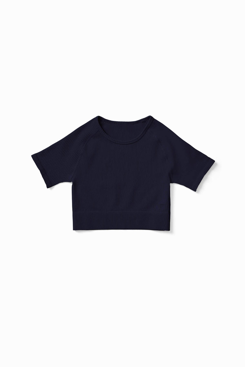Ribbed Seamless Crop Tee