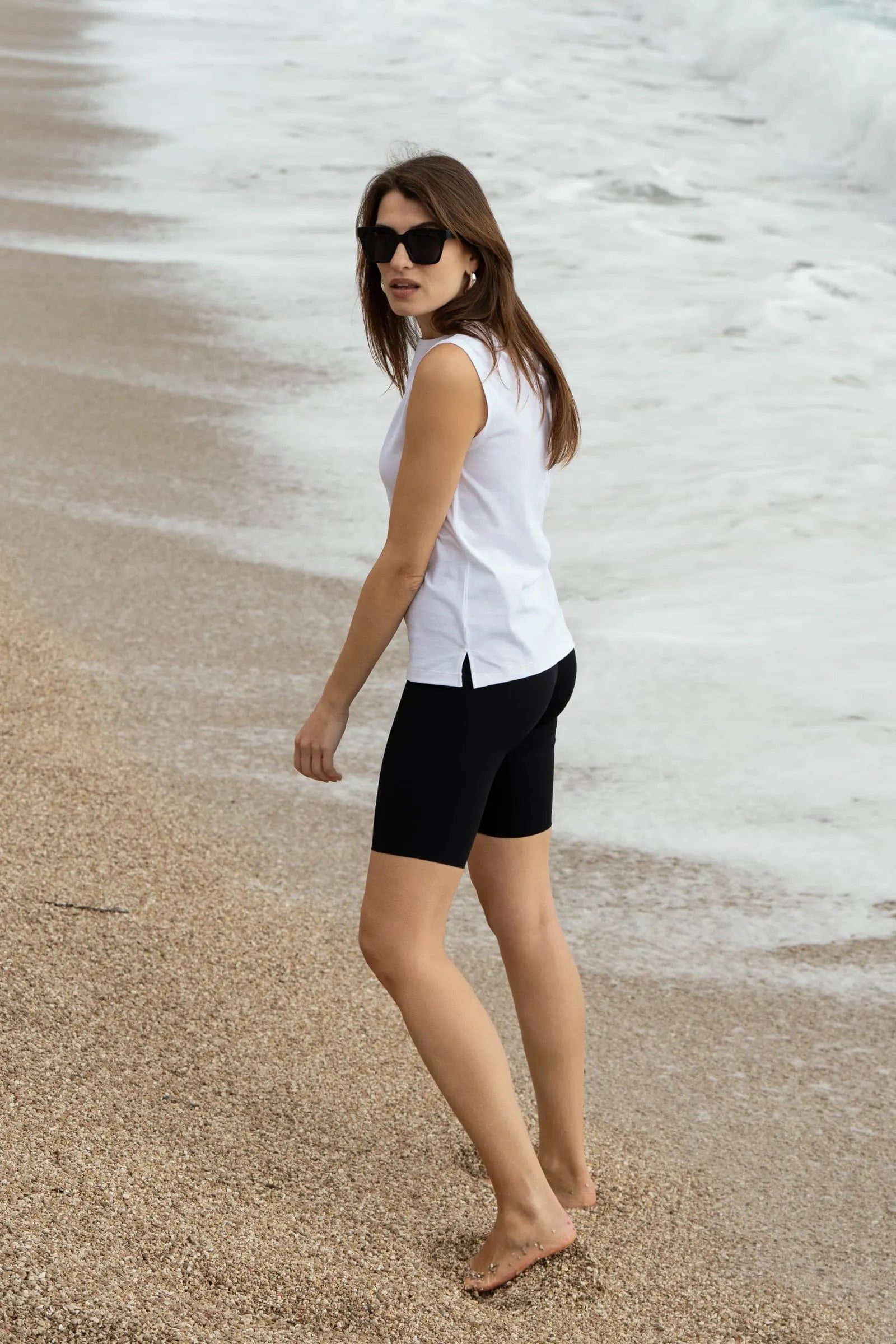 Supima Cotton High Neck Tank Top