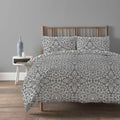 OLIVIA ROCCO Alhambra Grey Duvet Cover Set With Pillow Cases Easy Care Modern Geometric Printed Bedding Soft Comfort Bedding