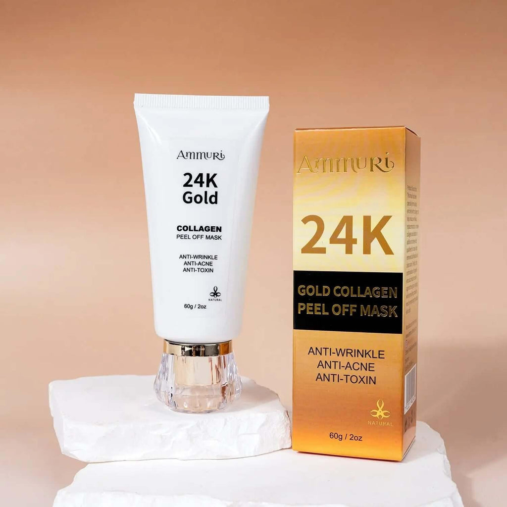 Ammuri 24K Gold Collagen Face Mask Peel Off - Luxury Anti-Aging Treatment 60g