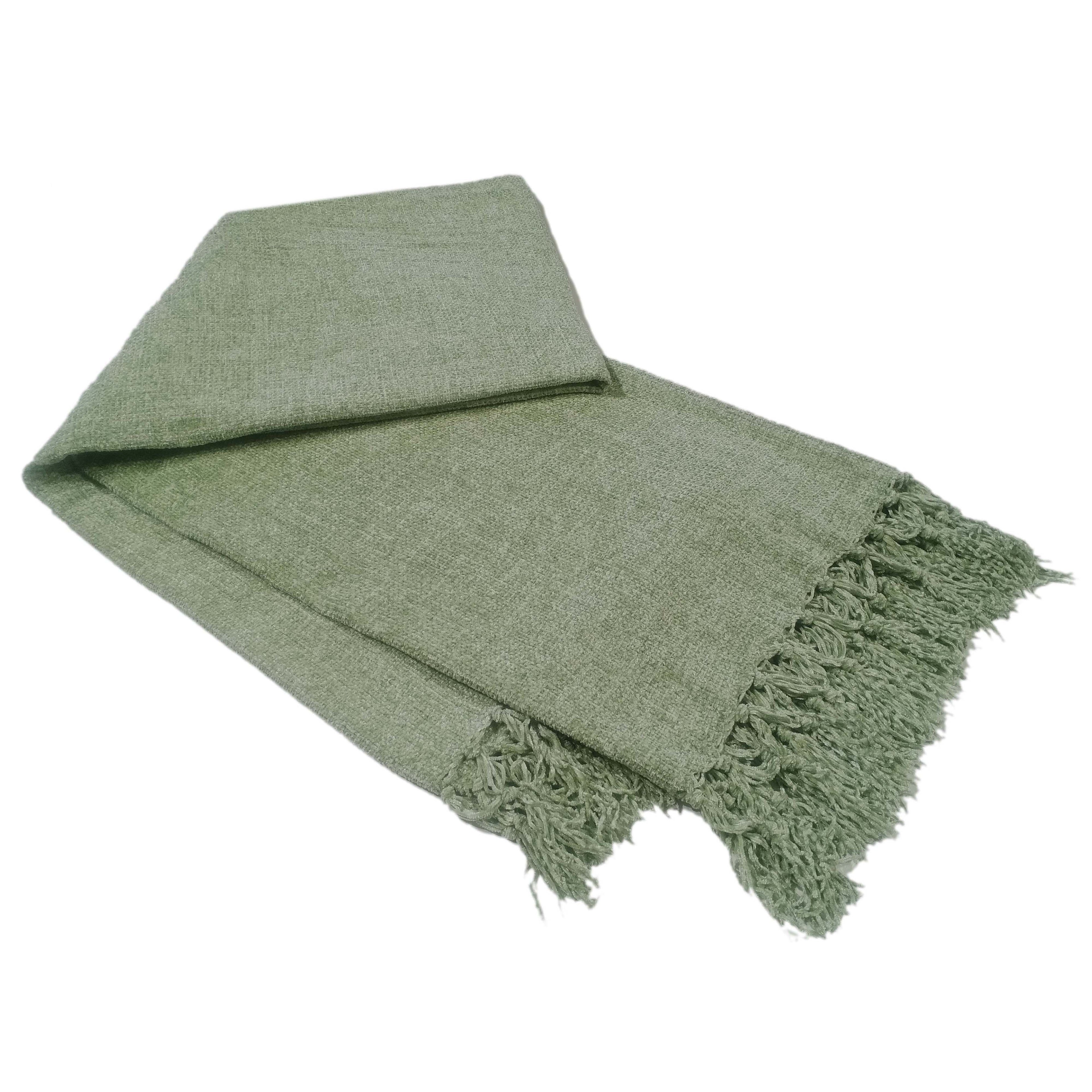 OLIVIA ROCCO Chenille Tassel Throw Blanket for Couch Sofa Chair Bed All-Season Soft Luxury Home Decor and Cozy Comfort Everyday