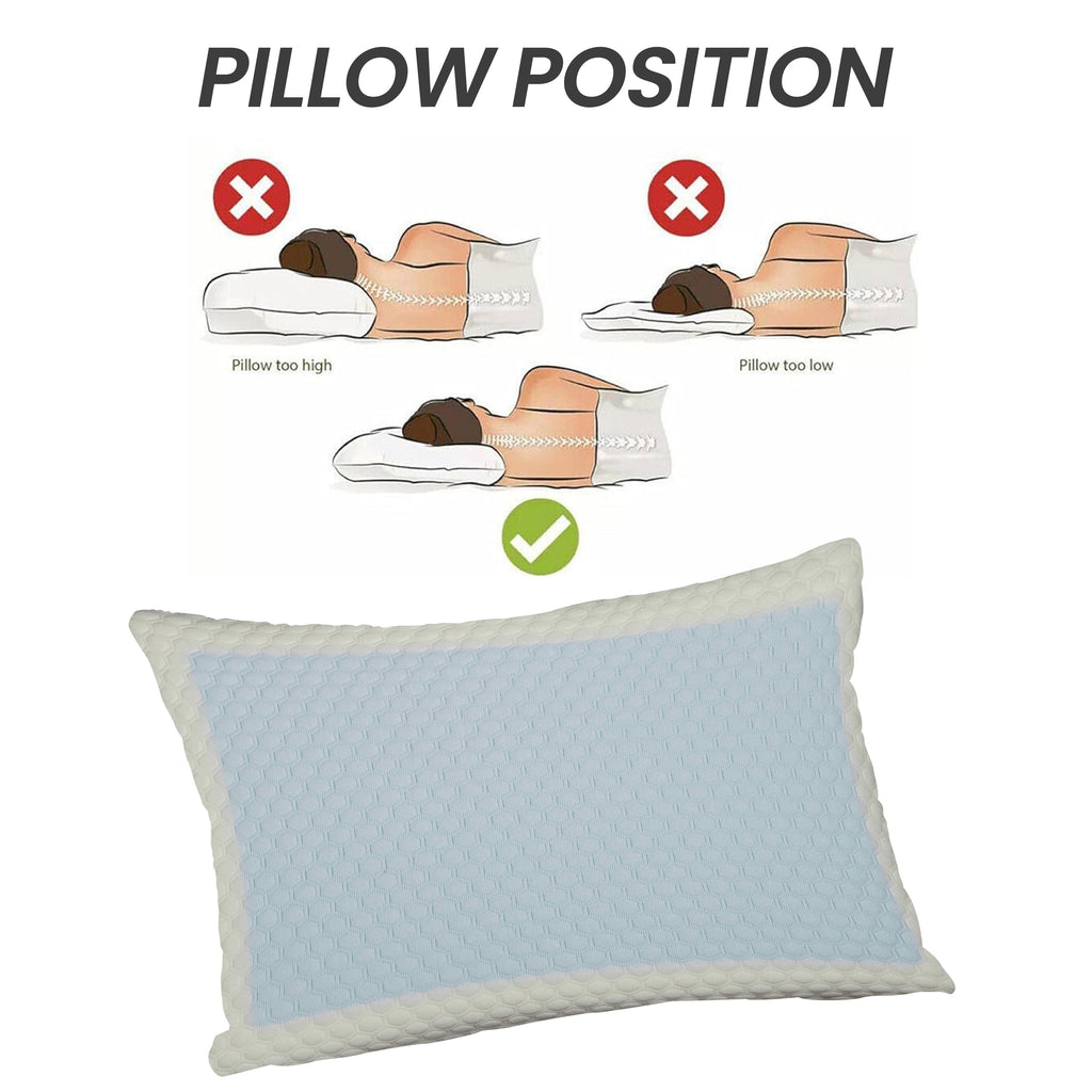 OLIVIA ROCCO Cooling Gel Memory Foam Pillow With Breathable Cover, Orthopaedic Support, Luxury Fibre Filling, Ergonomic Neck Relief