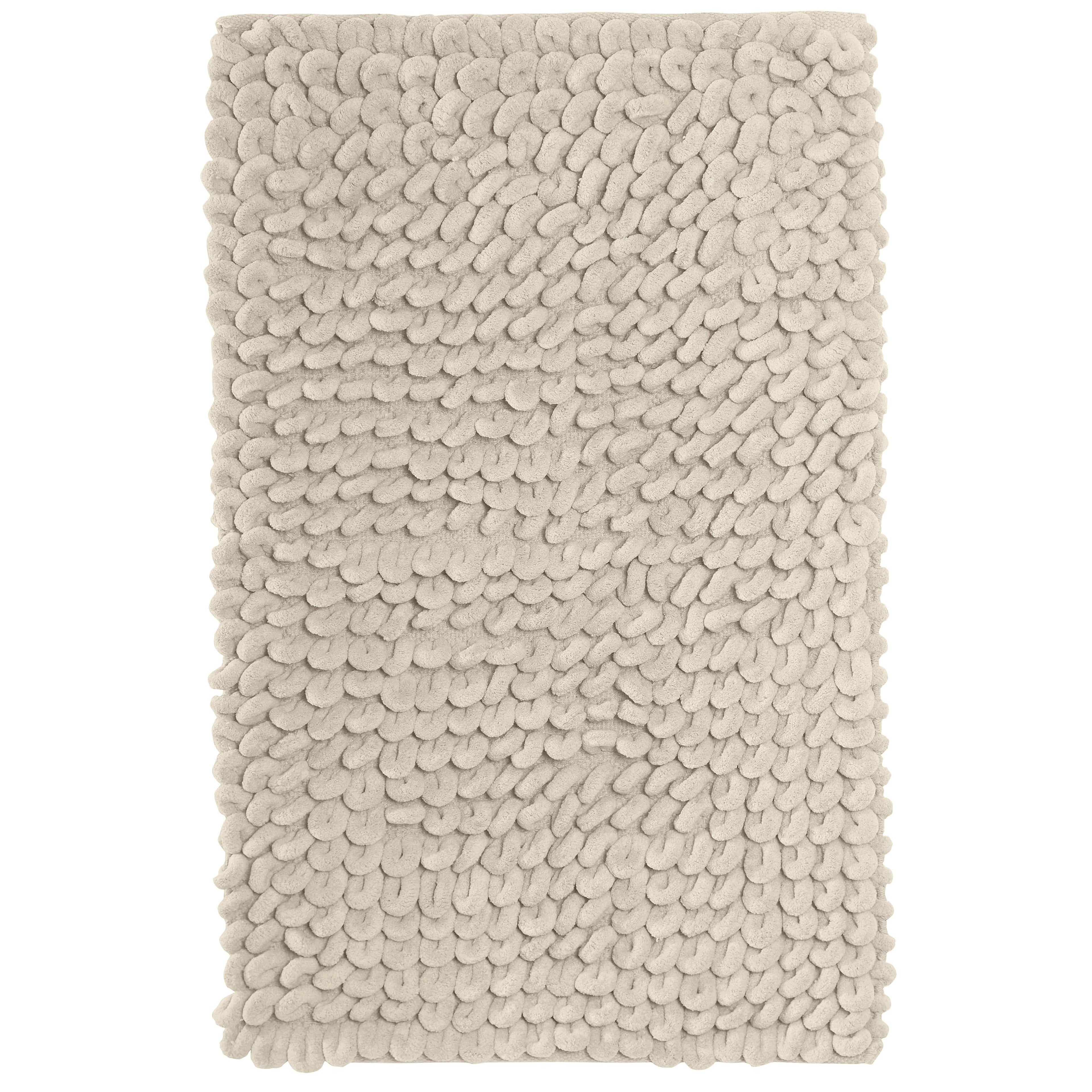 OLIVIA ROCCO Jumbo Loop Bath Mat Non Slip Water Absorbent Rug For Shower And Toilet Large Size Floor Mat Plush Loop Design