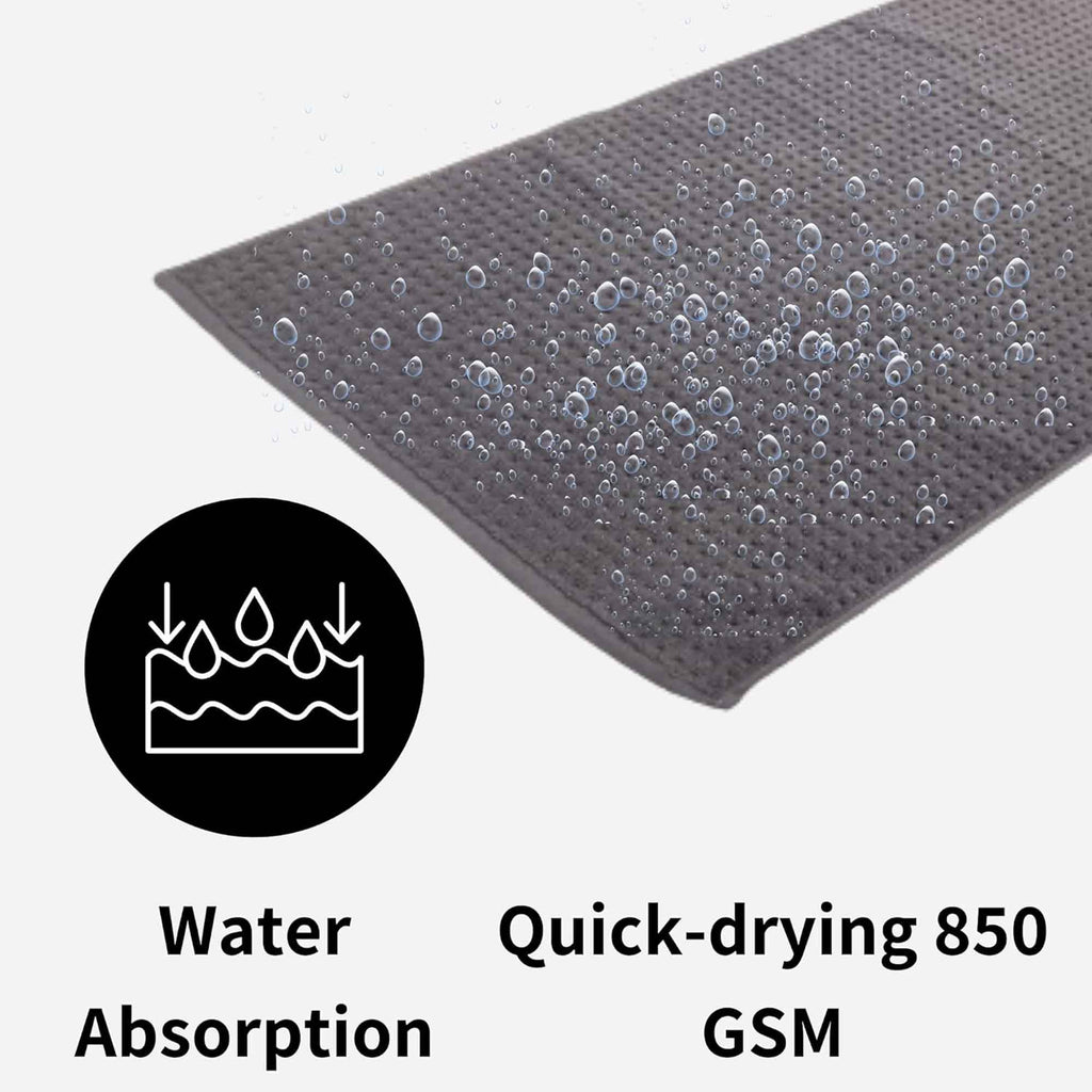 OLIVIA ROCCO Pack Of 3 Luxe Ultra-Soft Deep Cotton Pile Bathmats Eco-Friendly Absorbent Quick-Drying Premium Cotton Rug For Bathroom Decor