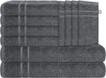 OLIVIA ROCCO Maris 10 Piece Charcoal Towel Bale Set With 2 Bath Towels, 4 Hand Towels And 4 Gloves Soft Cotton Hotel Quality