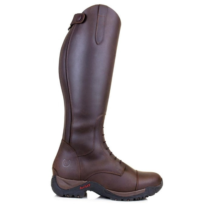Nebraska Wool-lined Long Riding Boots  - Brown