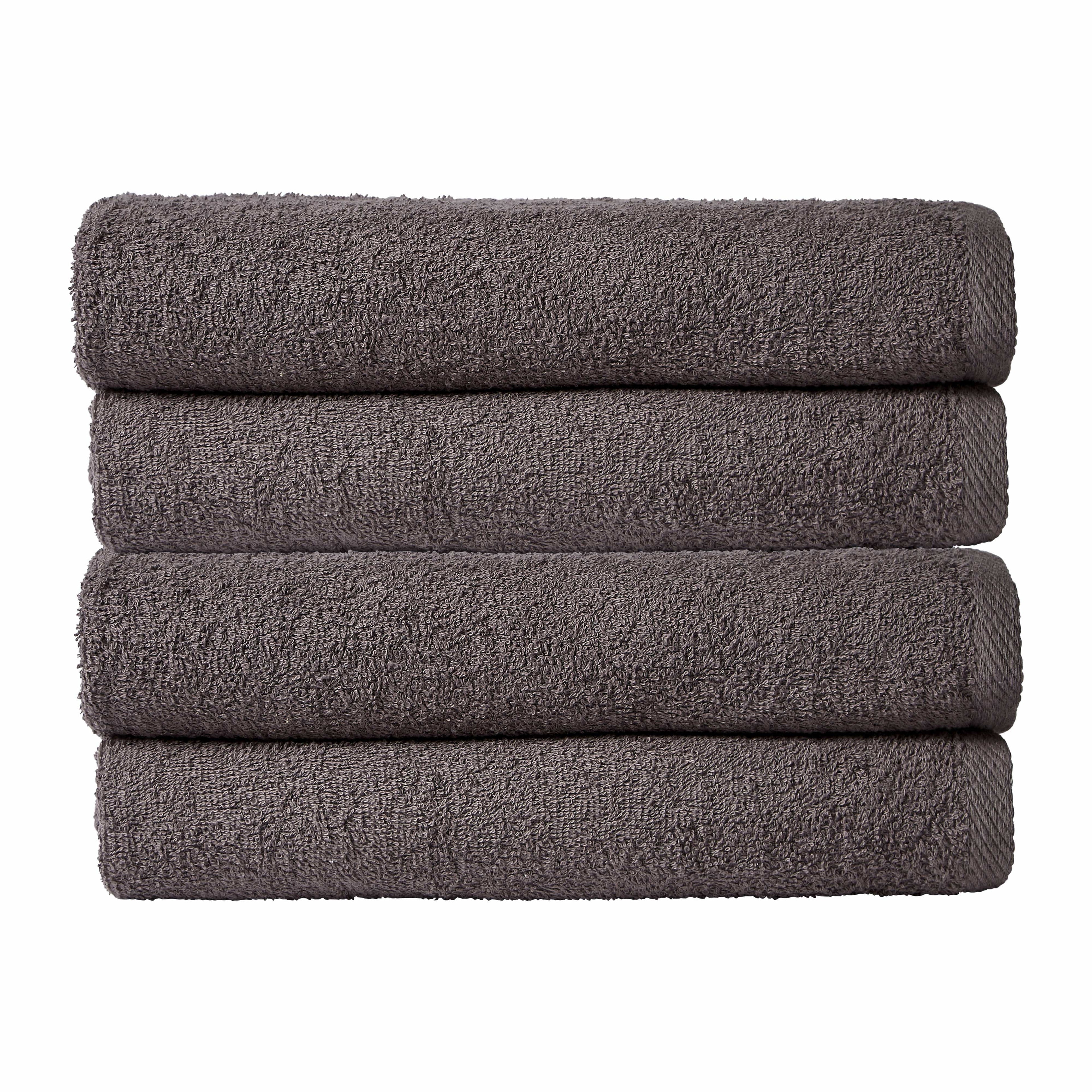 OLIVIA ROCCO Pack Of 4 Large Quick-Drying Indus Valley Cotton Bath Sheets 80x140cm Lightweight Easycare For Home Travel Gym Holidays Multiple Colours