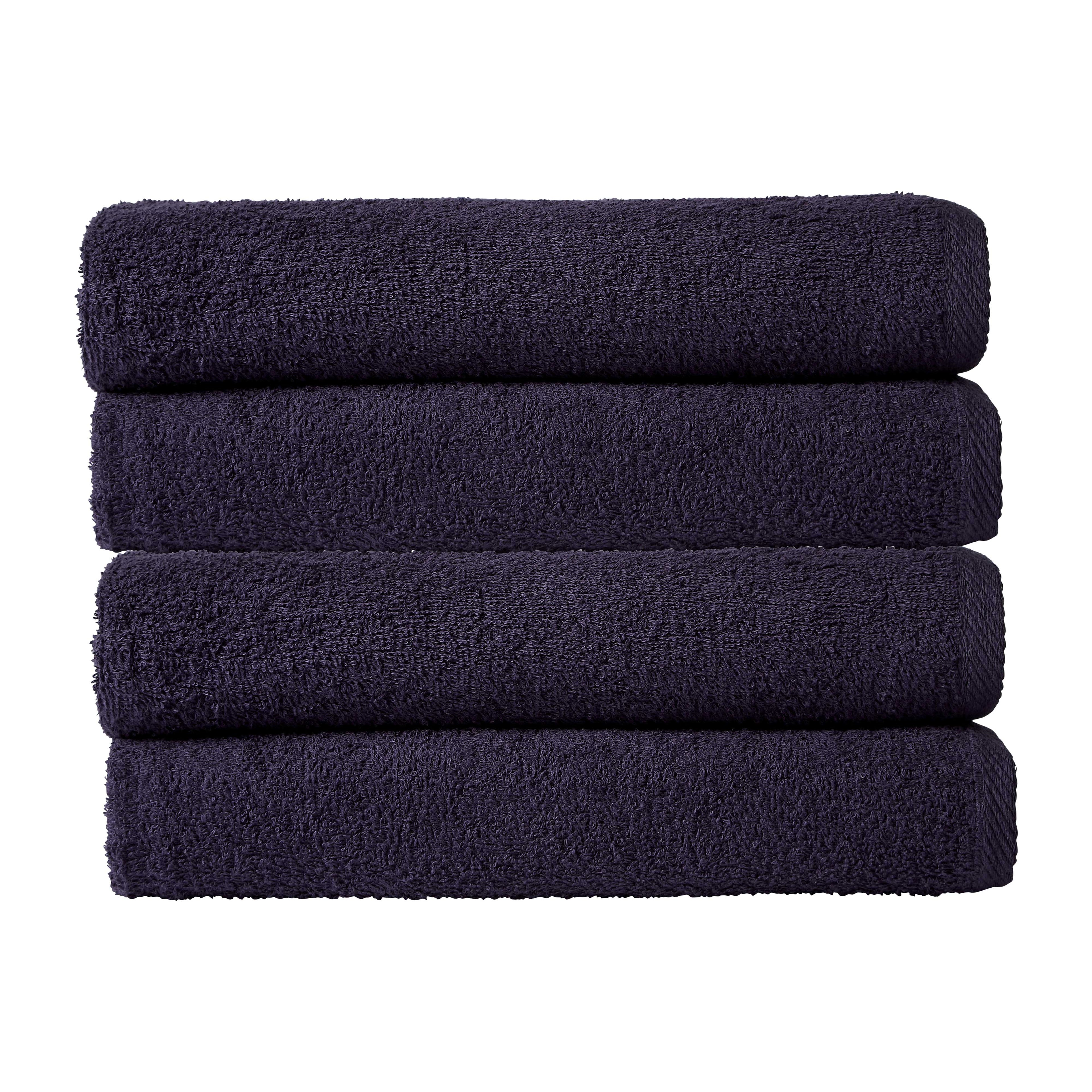 OLIVIA ROCCO Pack Of 4 Large Quick-Drying Indus Valley Cotton Bath Sheets 80x140cm Lightweight Easycare For Home Travel Gym Holidays Multiple Colours