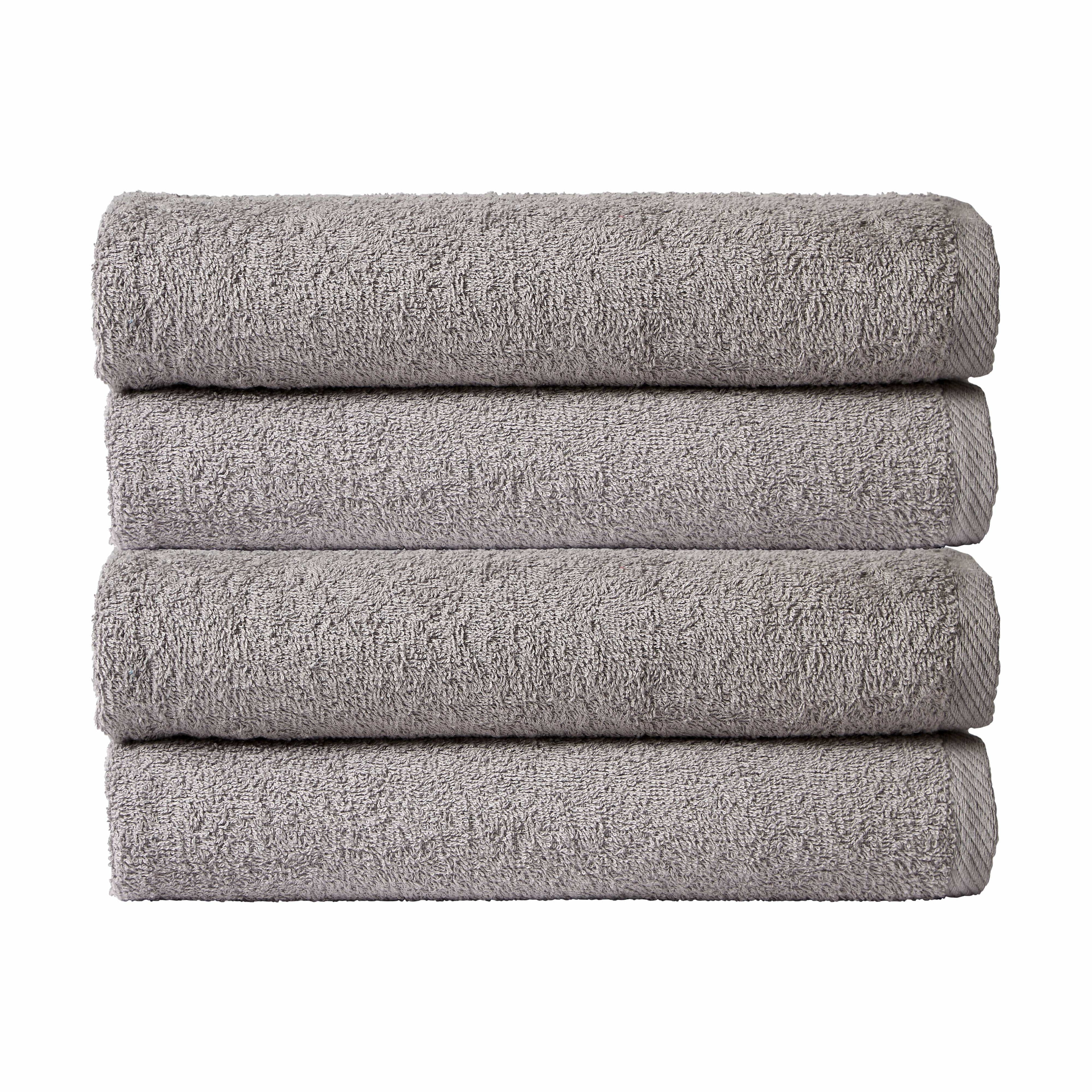 OLIVIA ROCCO Pack Of 4 Large Quick-Drying Indus Valley Cotton Bath Sheets 80x140cm Lightweight Easycare For Home Travel Gym Holidays Multiple Colours