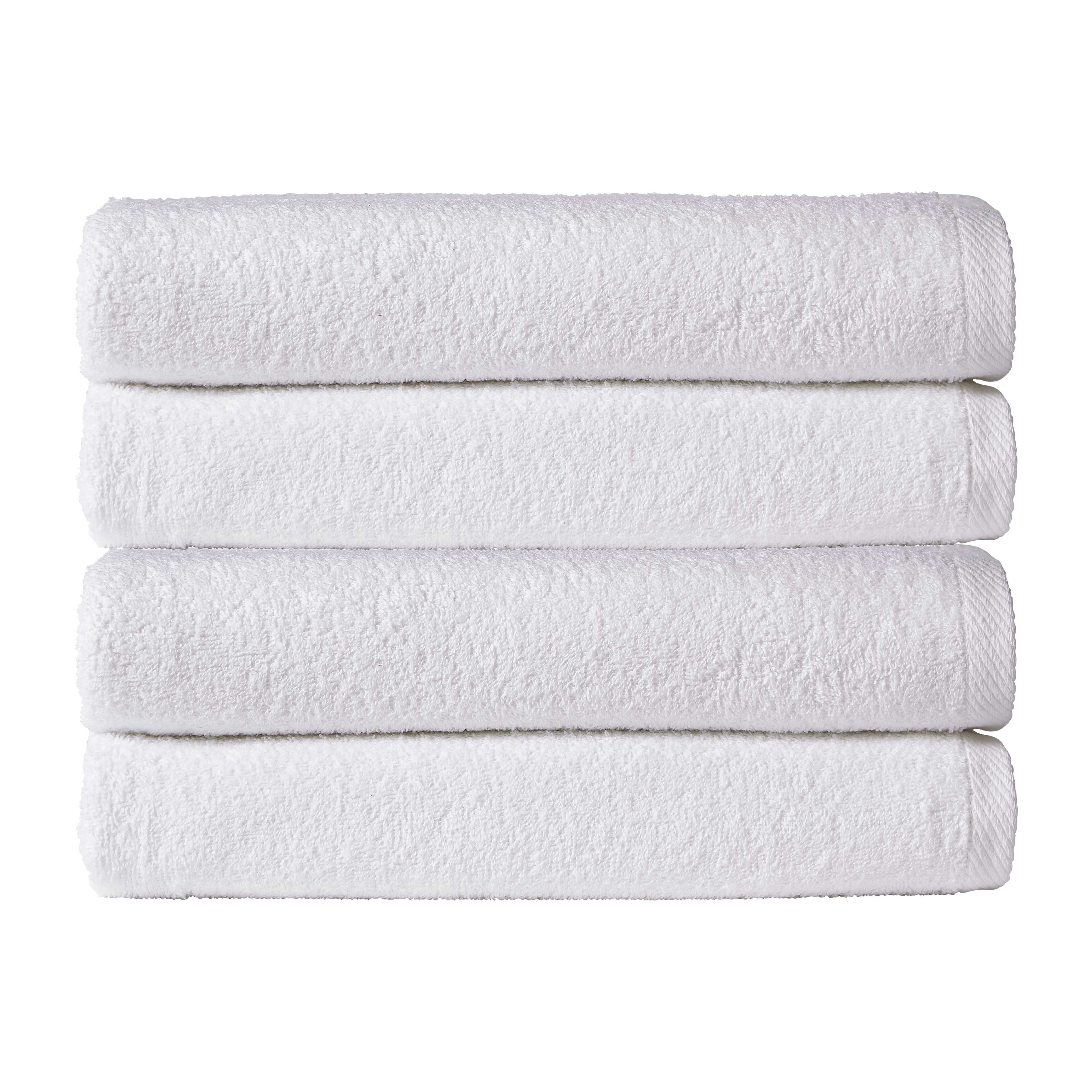 OLIVIA ROCCO Pack Of 4 Large Quick-Drying Indus Valley Cotton Bath Sheets 80x140cm Lightweight Easycare For Home Travel Gym Holidays Multiple Colours