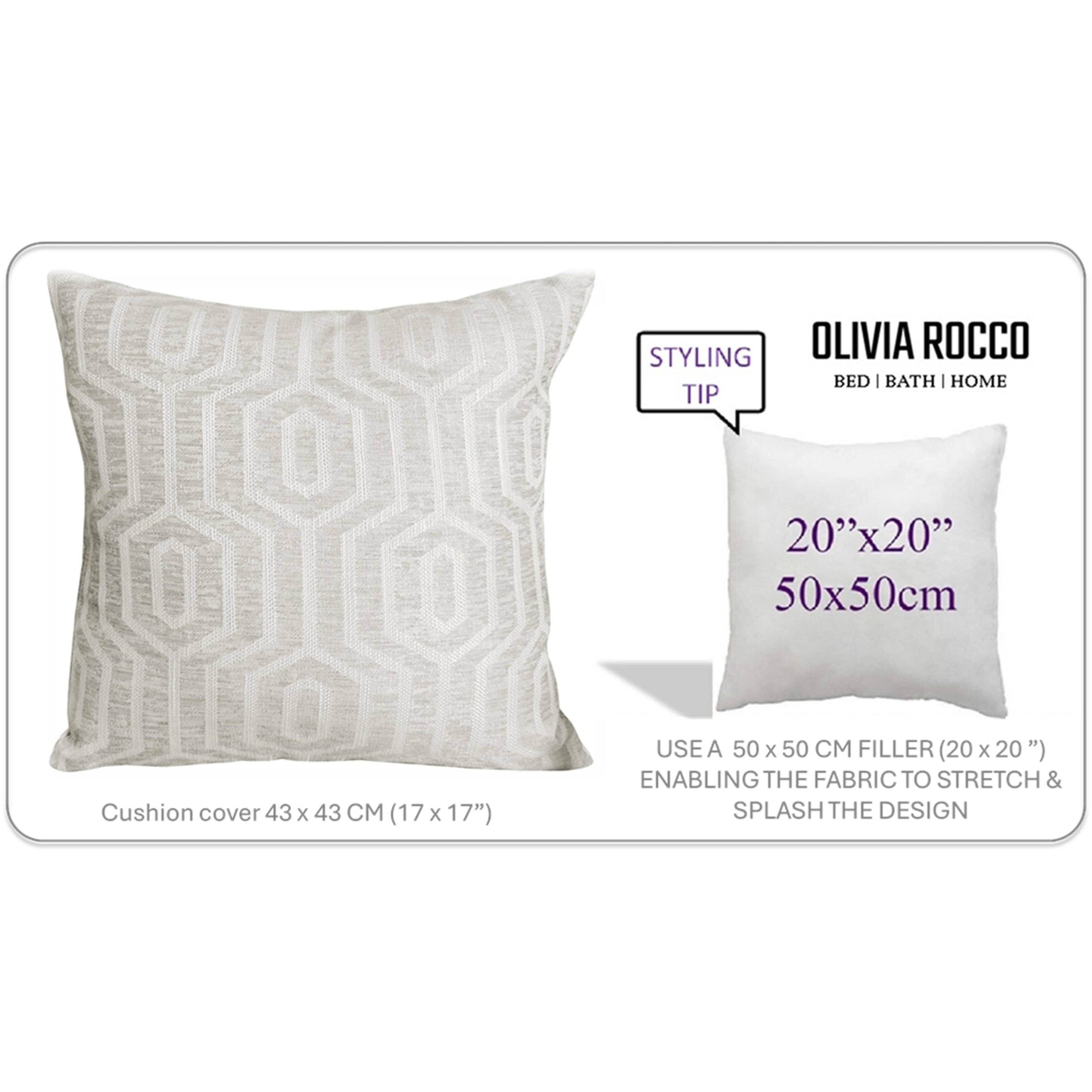 OLIVIA ROCCO Paris Cushion Covers 2 Pack Modern Natural Decorative Square Scatter Cushions With Invisible Zipper For Sofa And Bed
