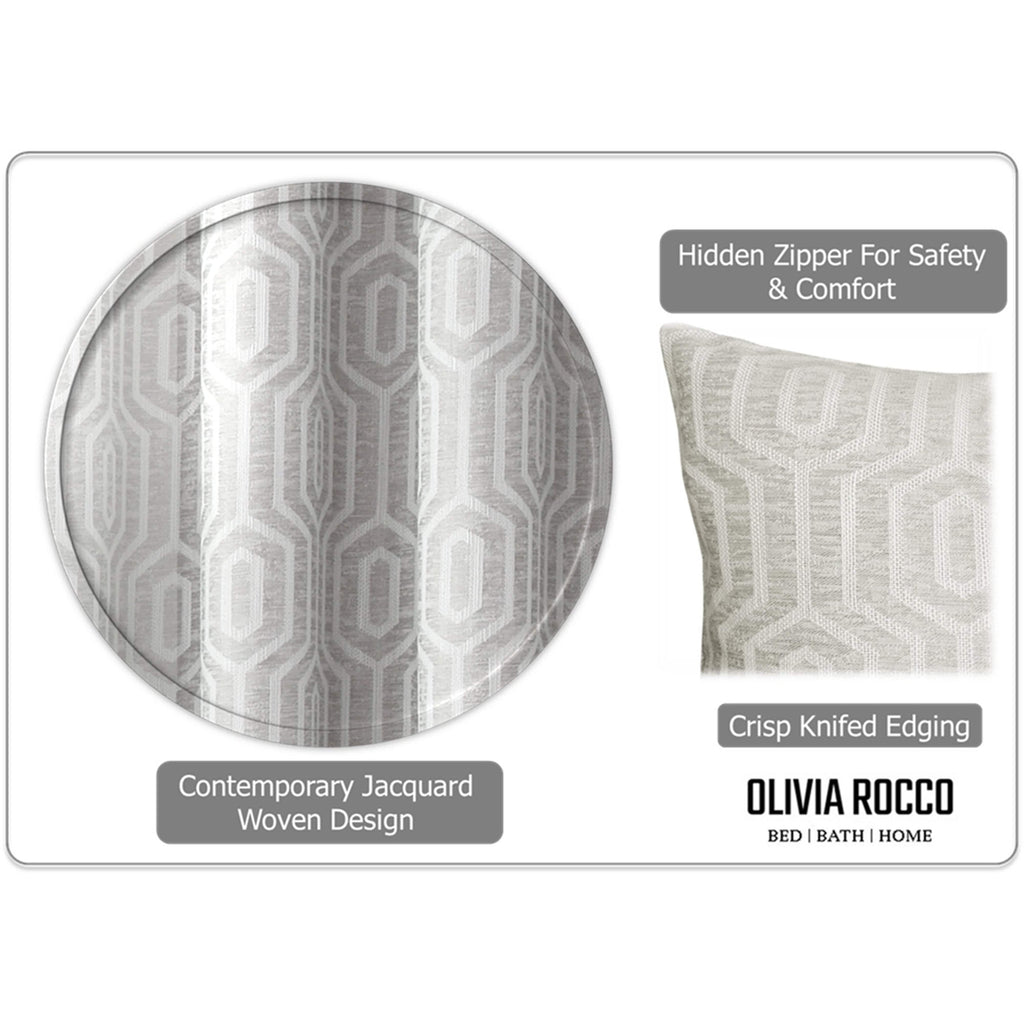 OLIVIA ROCCO Paris Cushion Covers 2 Pack Modern Natural Decorative Square Scatter Cushions With Invisible Zipper For Sofa And Bed