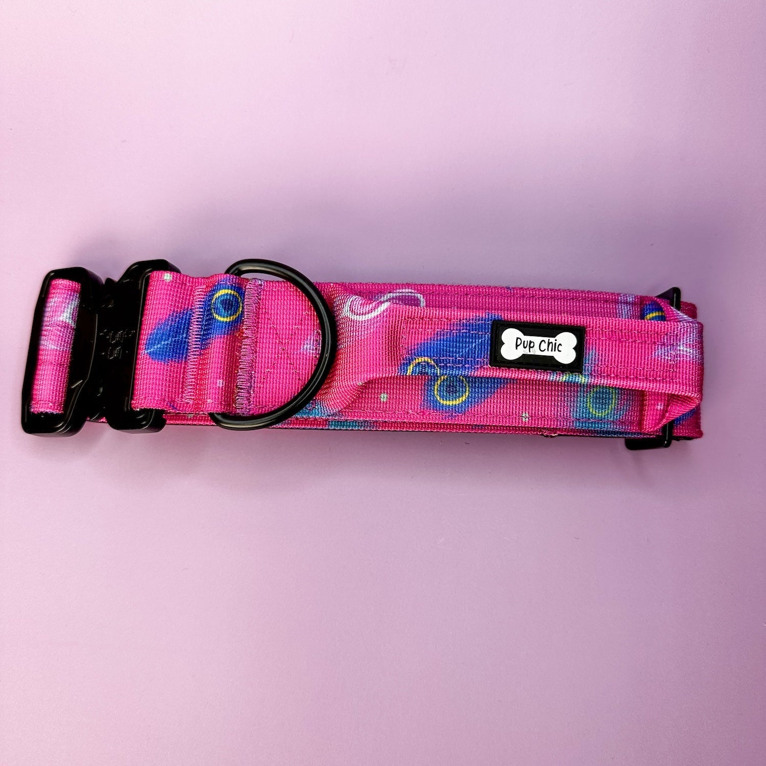 Peacock Power Tactical Dog Collar with Handle