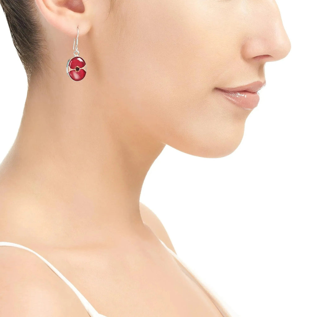 Poppy Oval Drop Earrings