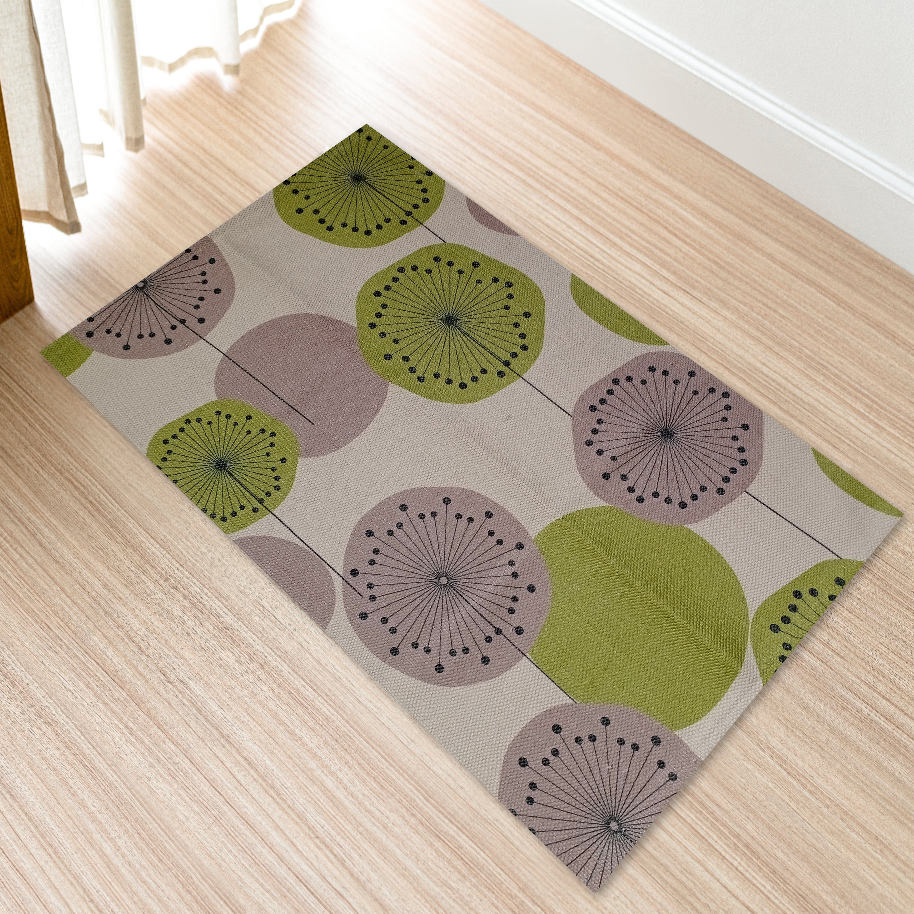 OLIVIA ROCCO Printed Rug Flor Design Modern Non Slip Soft Durable Floor Rug With Flor Color For Living Room Bedroom Office
