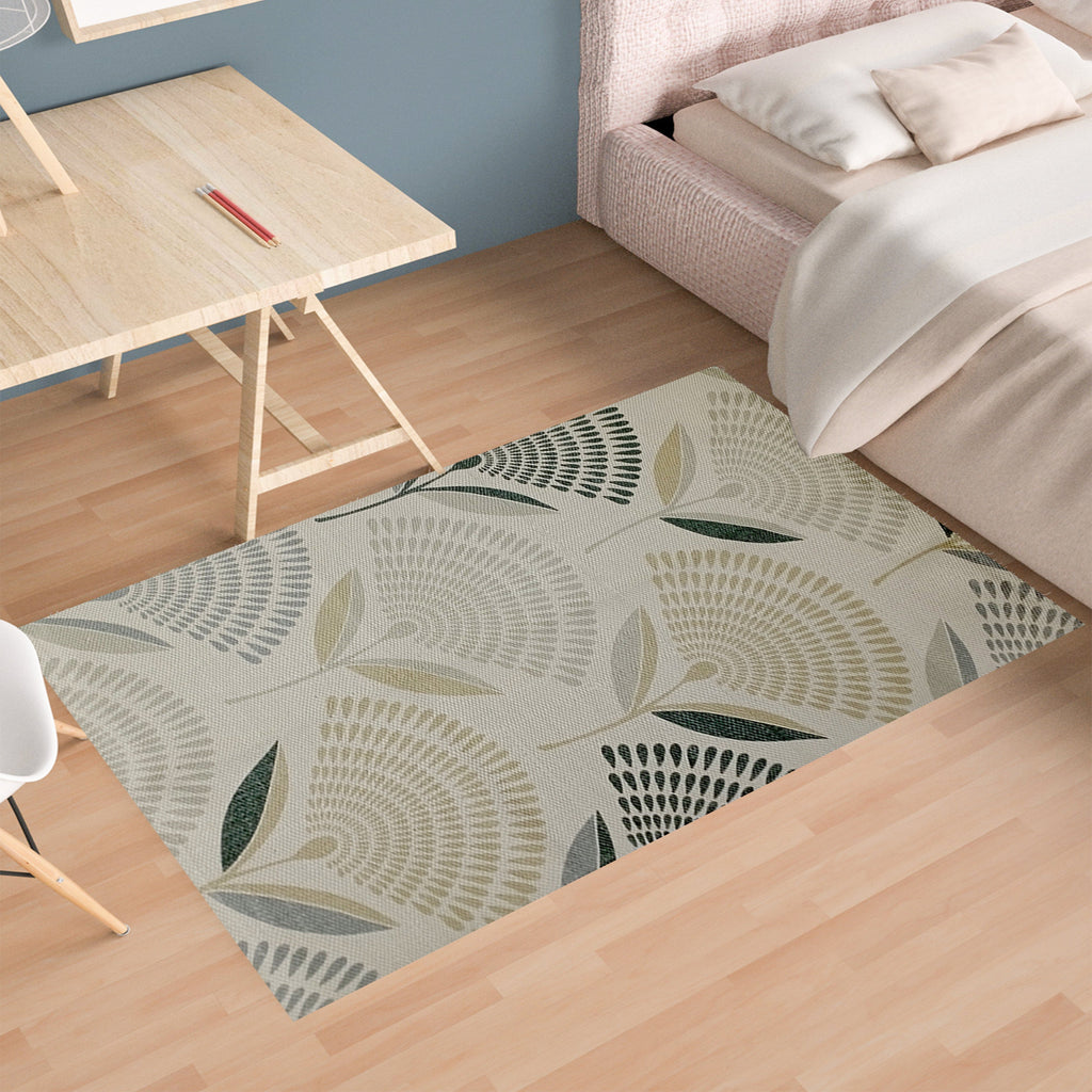 OLIVIA ROCCO Printed Rug Linnea Design Non Slip Soft Durable Floor Rug For Living Room Bedroom Office Linnea Color Premium Quality Construction