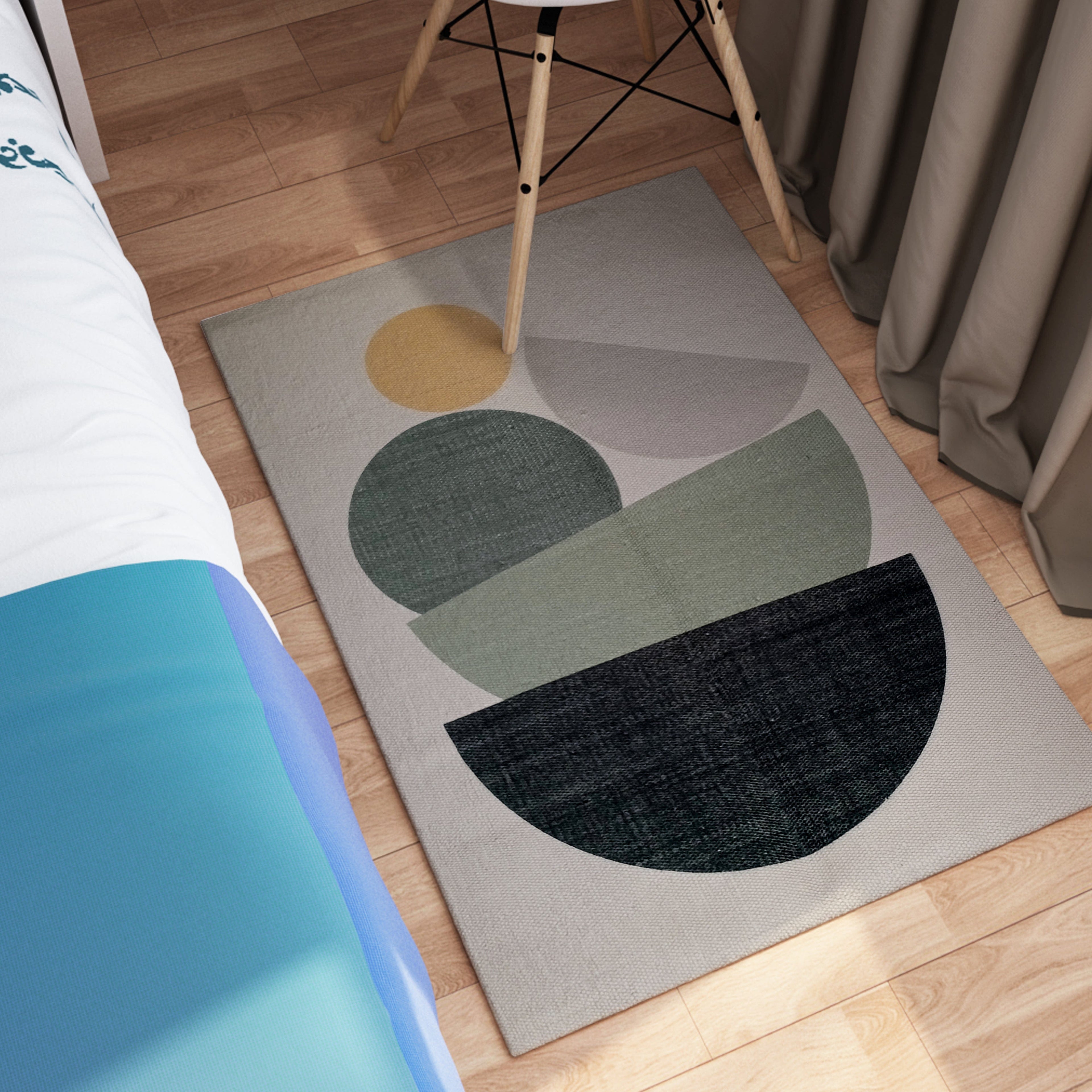 OLIVIA ROCCO Printed Rug Tokyo Design Modern Non-Slip Soft Durable Floor Rug For Living Room Bedroom Office Eco-Friendly