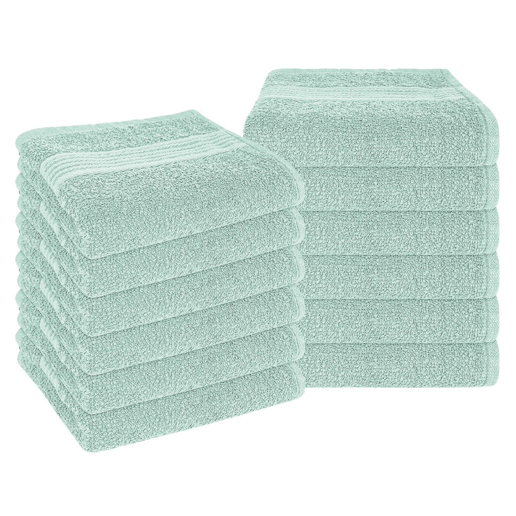 OLIVIA ROCCO Rhodes Towel Seafoam 100 Percent Cotton Hotel Quality Soft Super Absorbent Hand Towels Sheets And Face Cloths