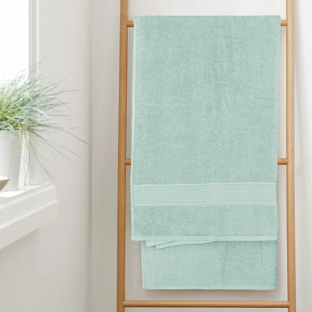 OLIVIA ROCCO Rhodes Towel Seafoam 100 Percent Cotton Hotel Quality Soft Super Absorbent Hand Towels Sheets And Face Cloths