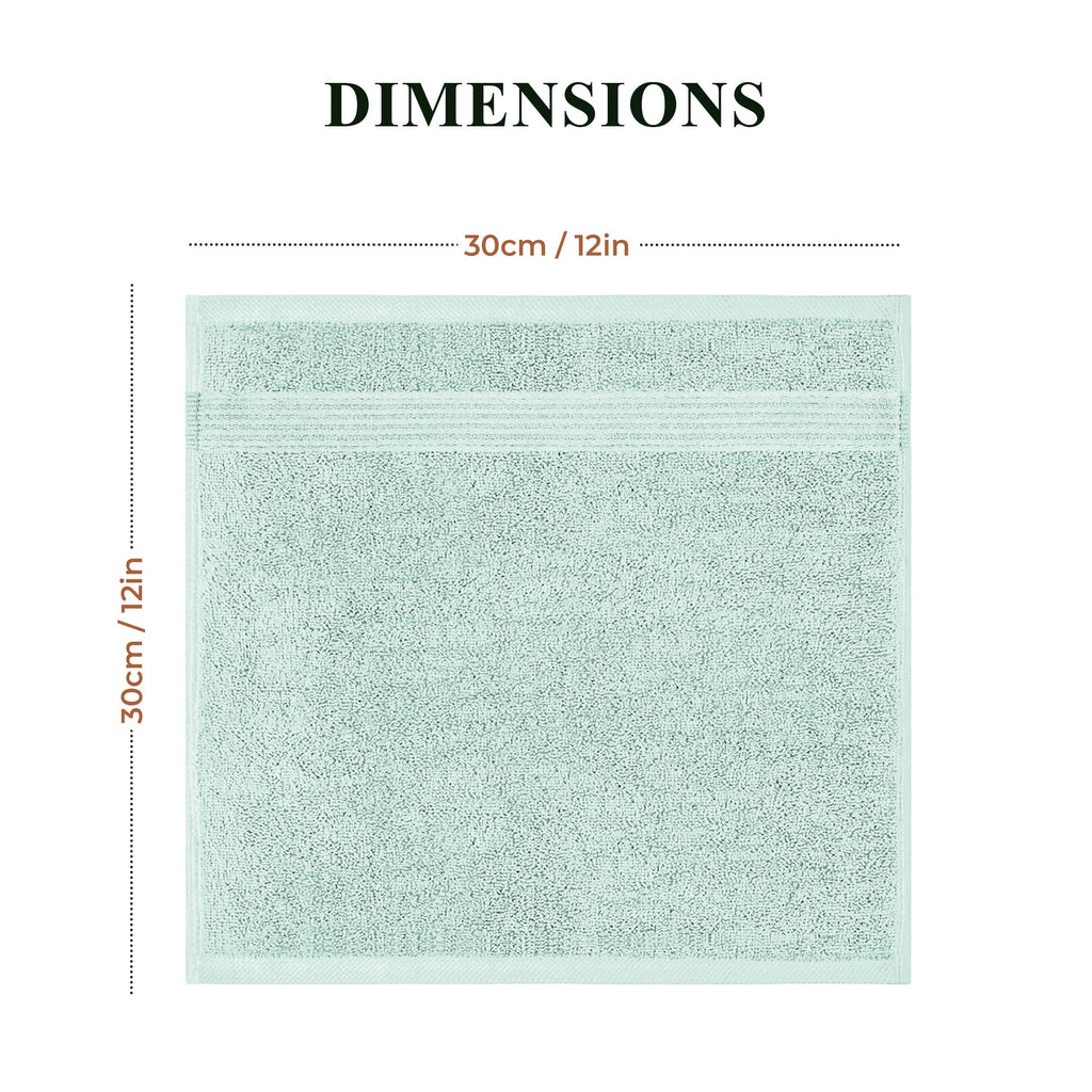 OLIVIA ROCCO Rhodes Towel Seafoam 100 Percent Cotton Hotel Quality Soft Super Absorbent Hand Towels Sheets And Face Cloths