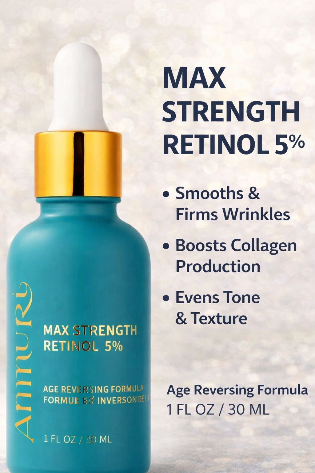 Ammuri Retinol 5% Serum for Anti-Ageing Skin Revitalization
