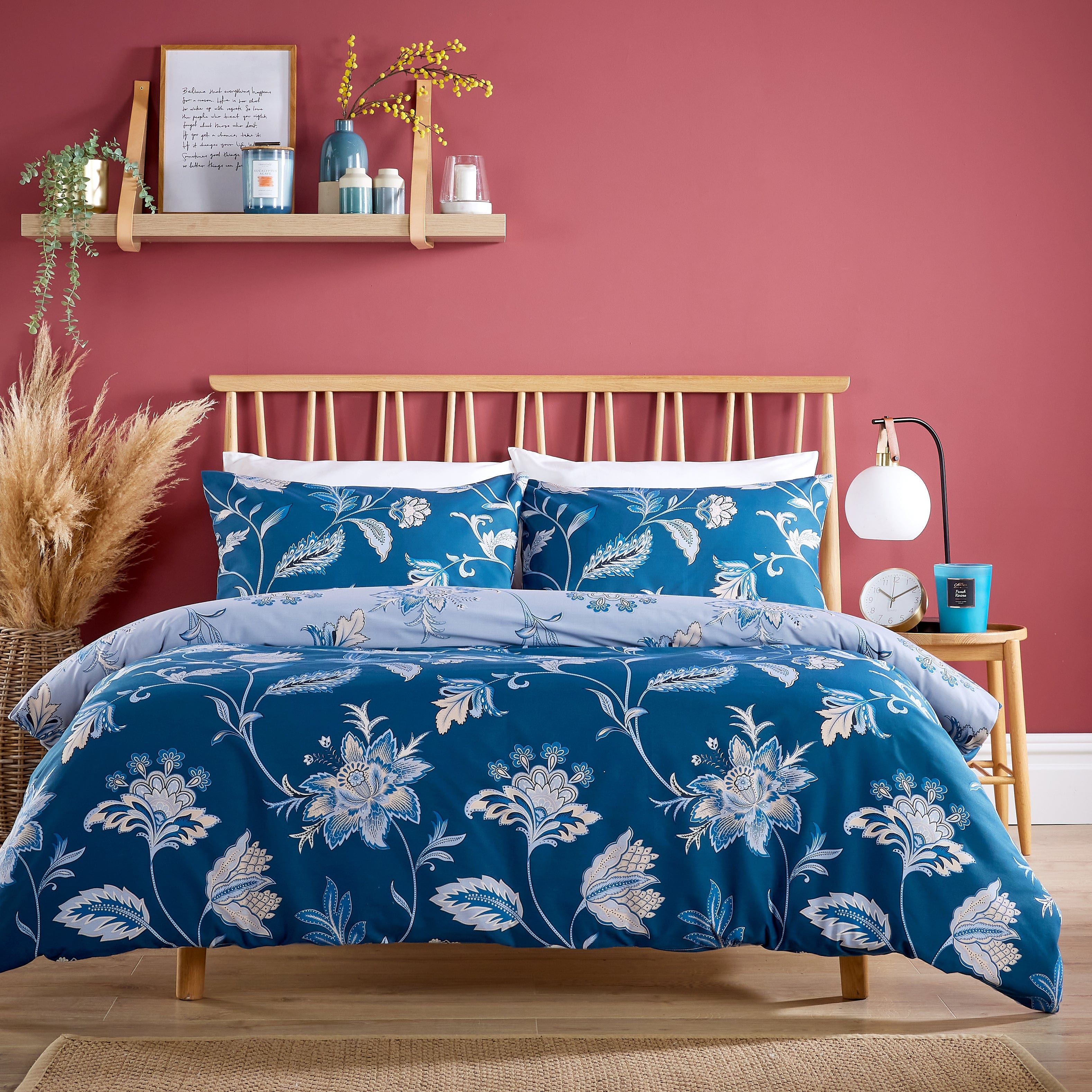 OLIVIA ROCCO Shimla Duvet Cover Set Easy Care Reversible Quilt Cover With Pillowcases Super Soft Bedding Machine Washable Wrinkle Resistant