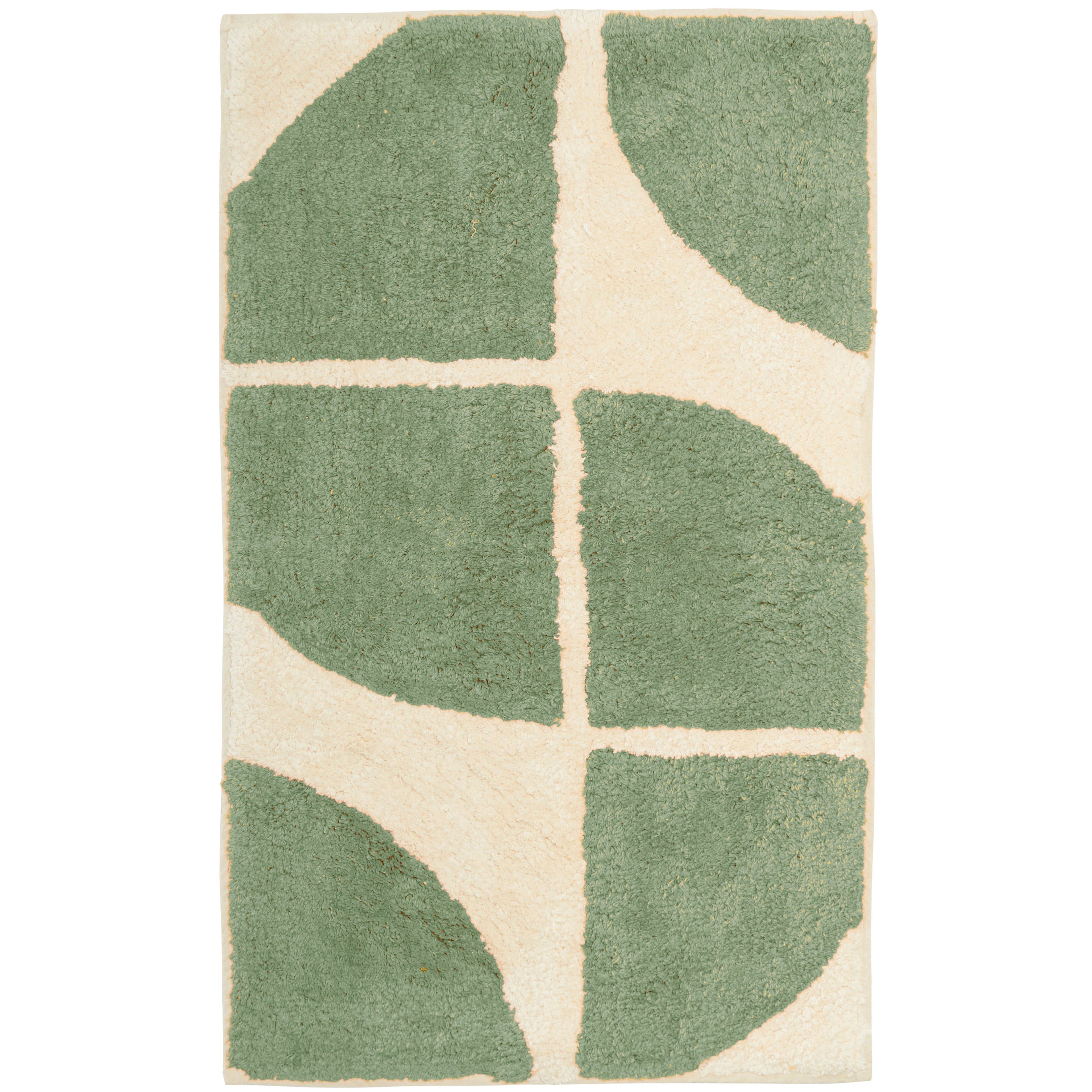 OLIVIA ROCCO Stockholm Bath Mat Non Slip Backing Super Soft Water Absorbent Cotton Blend Quick Drying Bathroom Floor Rug